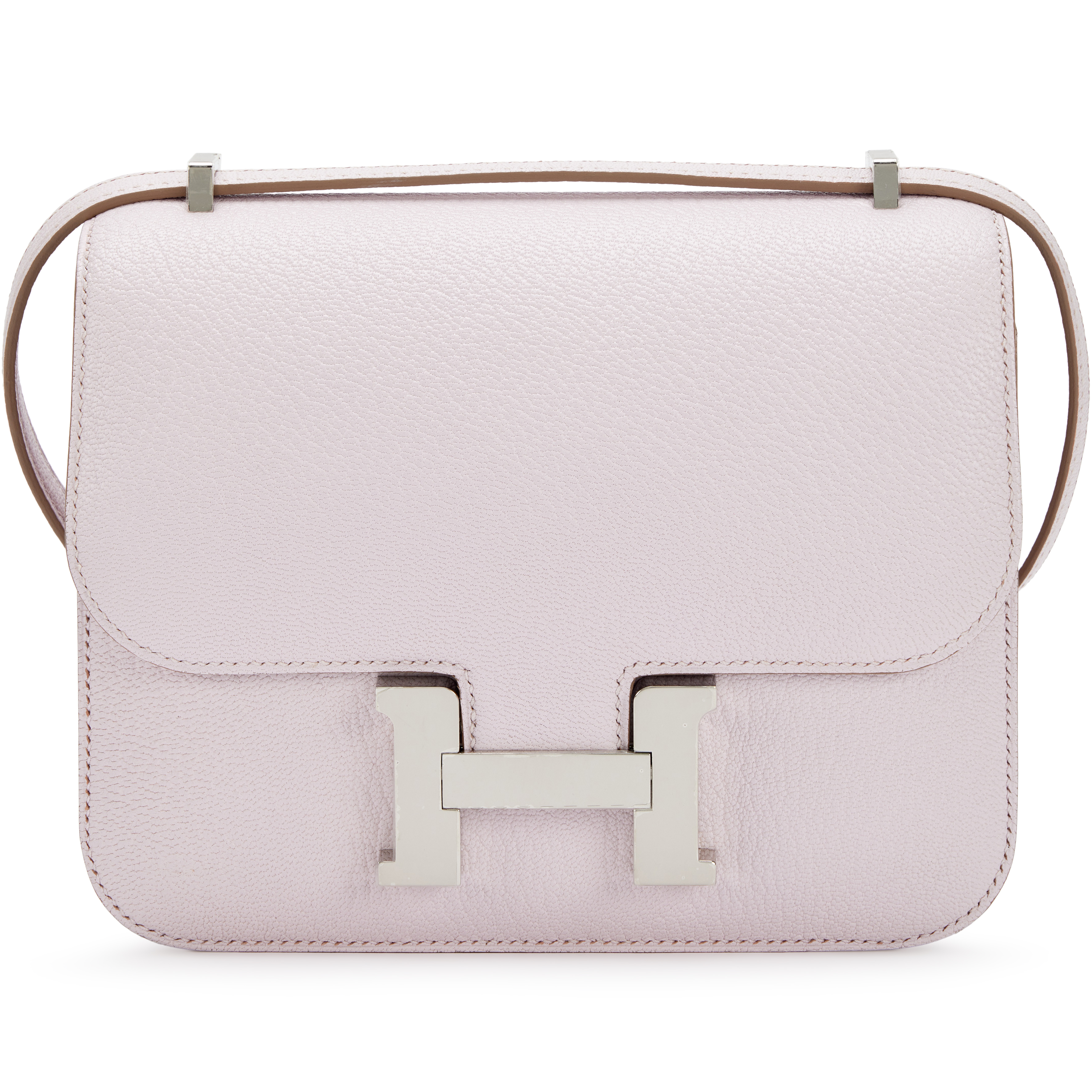 Hermès Mauve Pale Chèvre Mysore Constance 18 Palladium Hardware