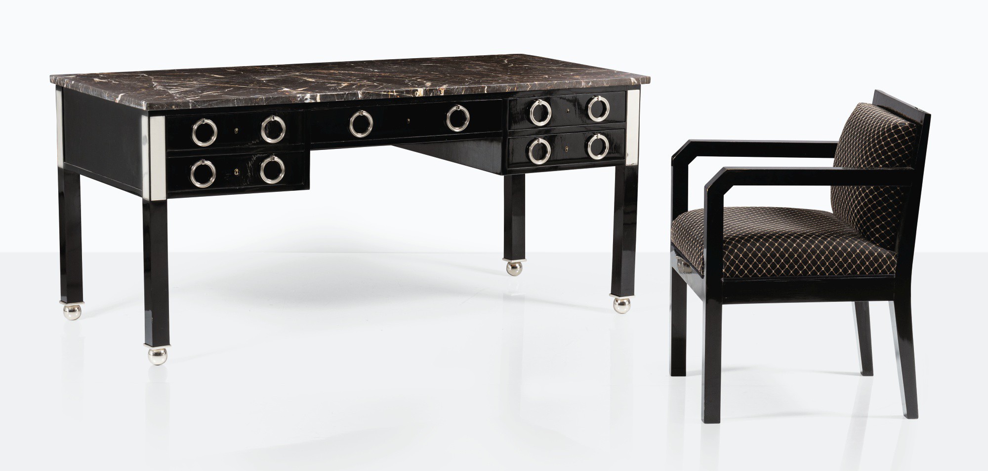 MICHEL ROUX-SPITZ | DESK AND ARMCHAIR [BUREAU ET FAUTEUIL] | Important ...