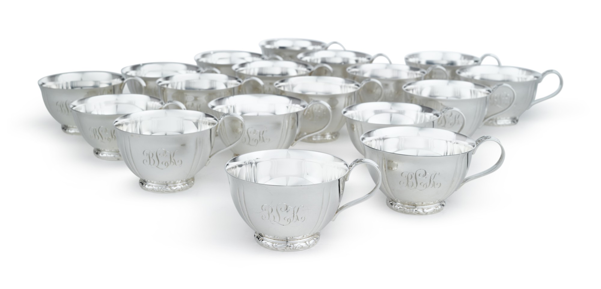 A Set of Eighteen American Silver Punch Cups, Tiffany & Co., New York