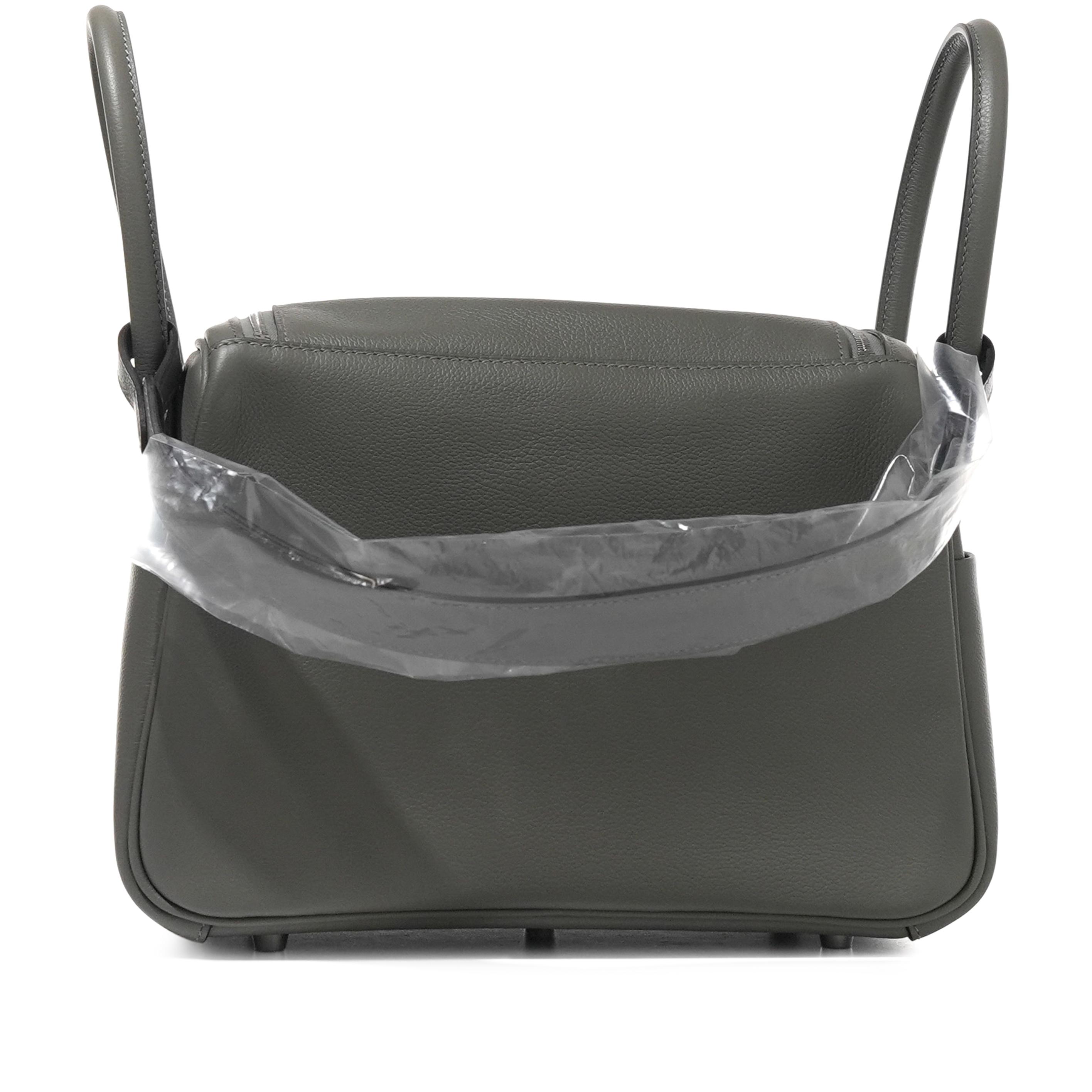 Hermès Gris Meyer Evercolor Lindy 26 Palladium Hardware, 2025