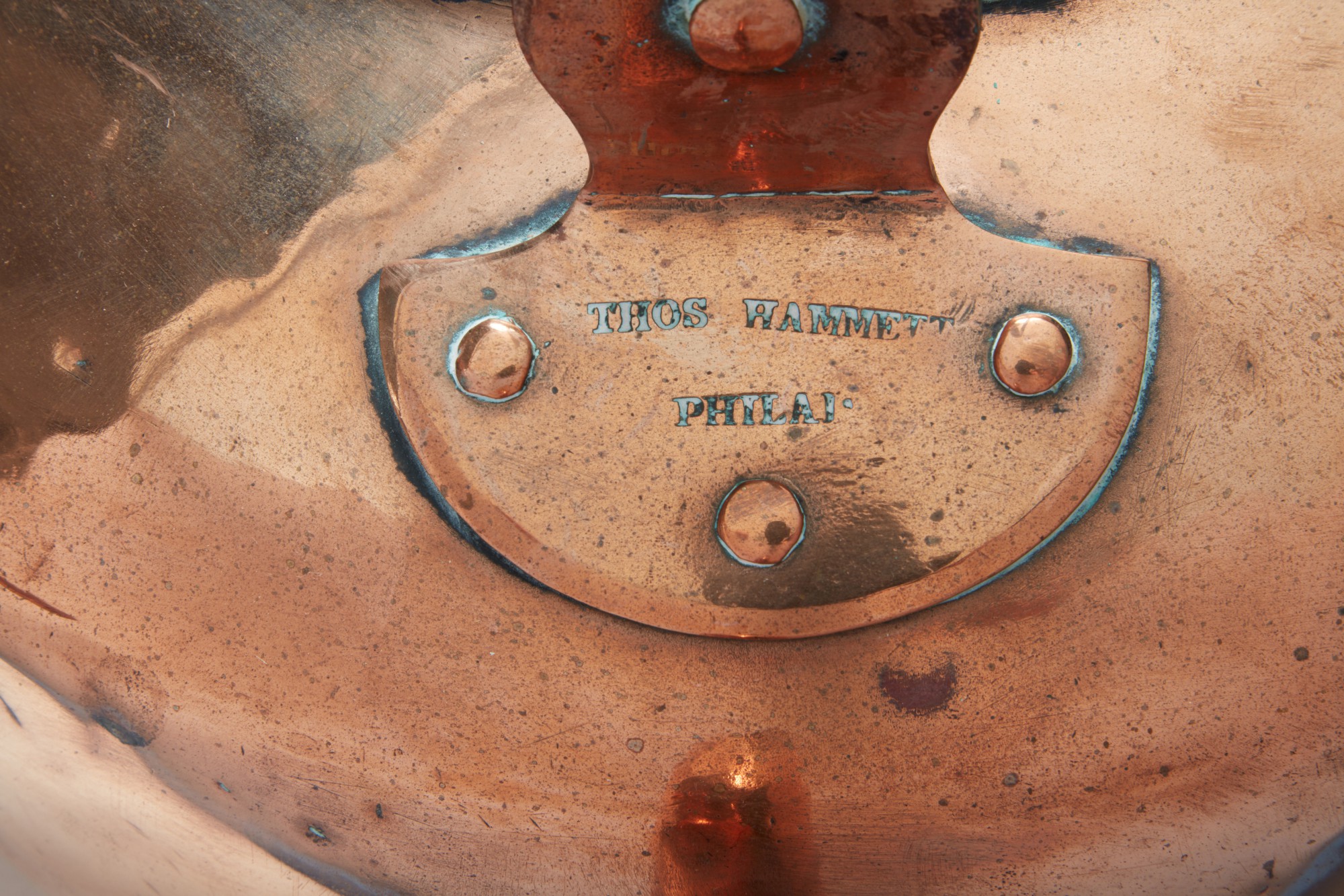 Exceptional Large Copper, Brass and Wrought Iron EightGallon Tea