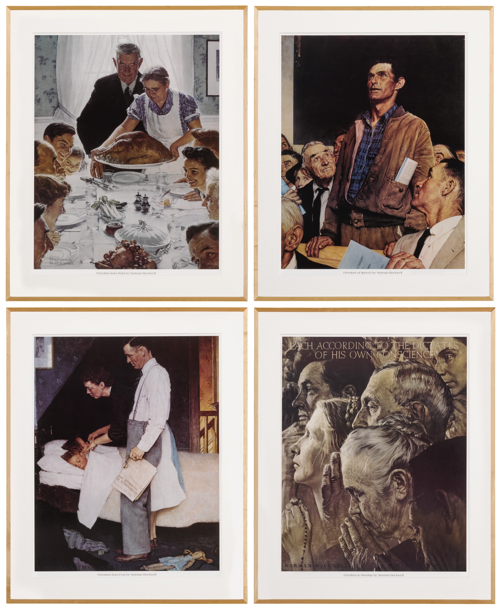 The Four Freedoms: 4 prints | Prints &amp; Multiples | 2020 | Sotheby's