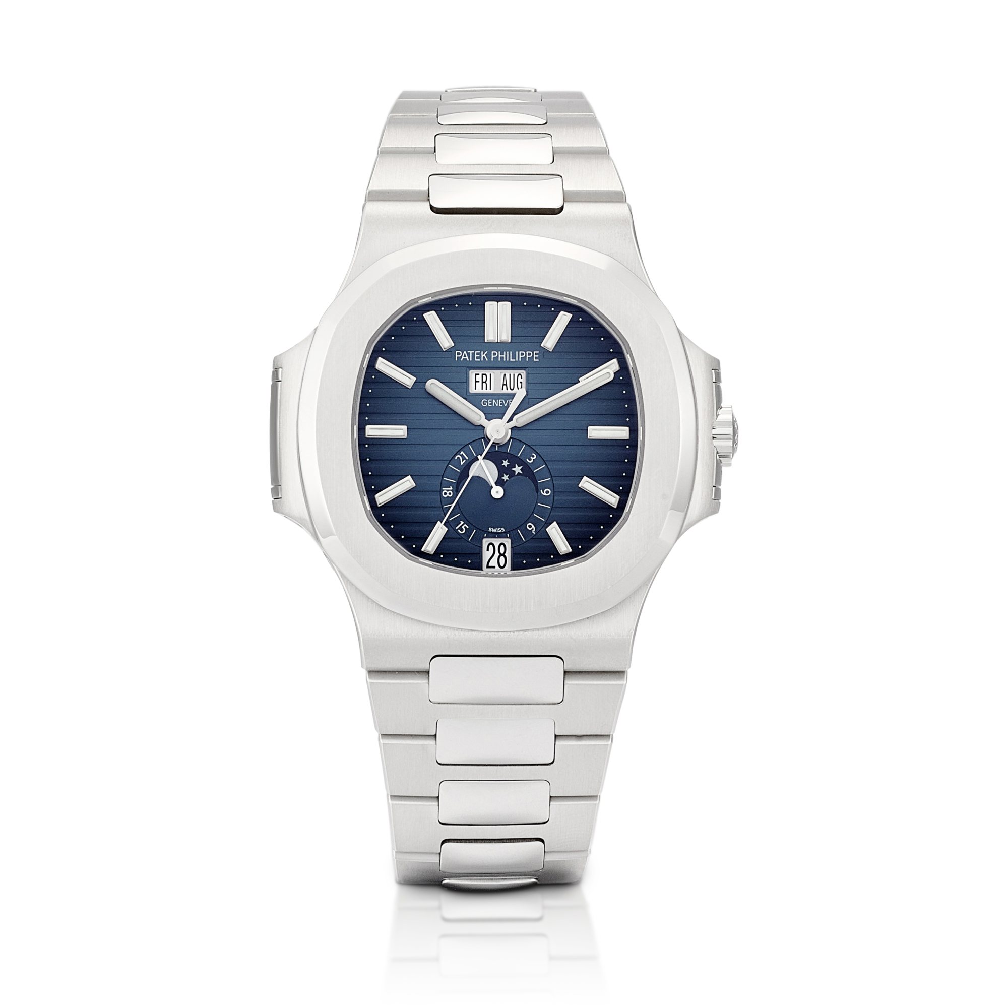 Nautilus, Reference 5726 A stainless steel annual calendar bracelet