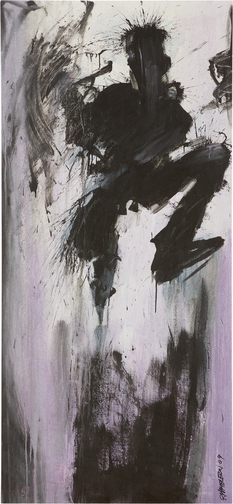 RICHARD HAMBLETON UNTITLED (JUMPING PURPLE SHADOWMAN) Contemporary