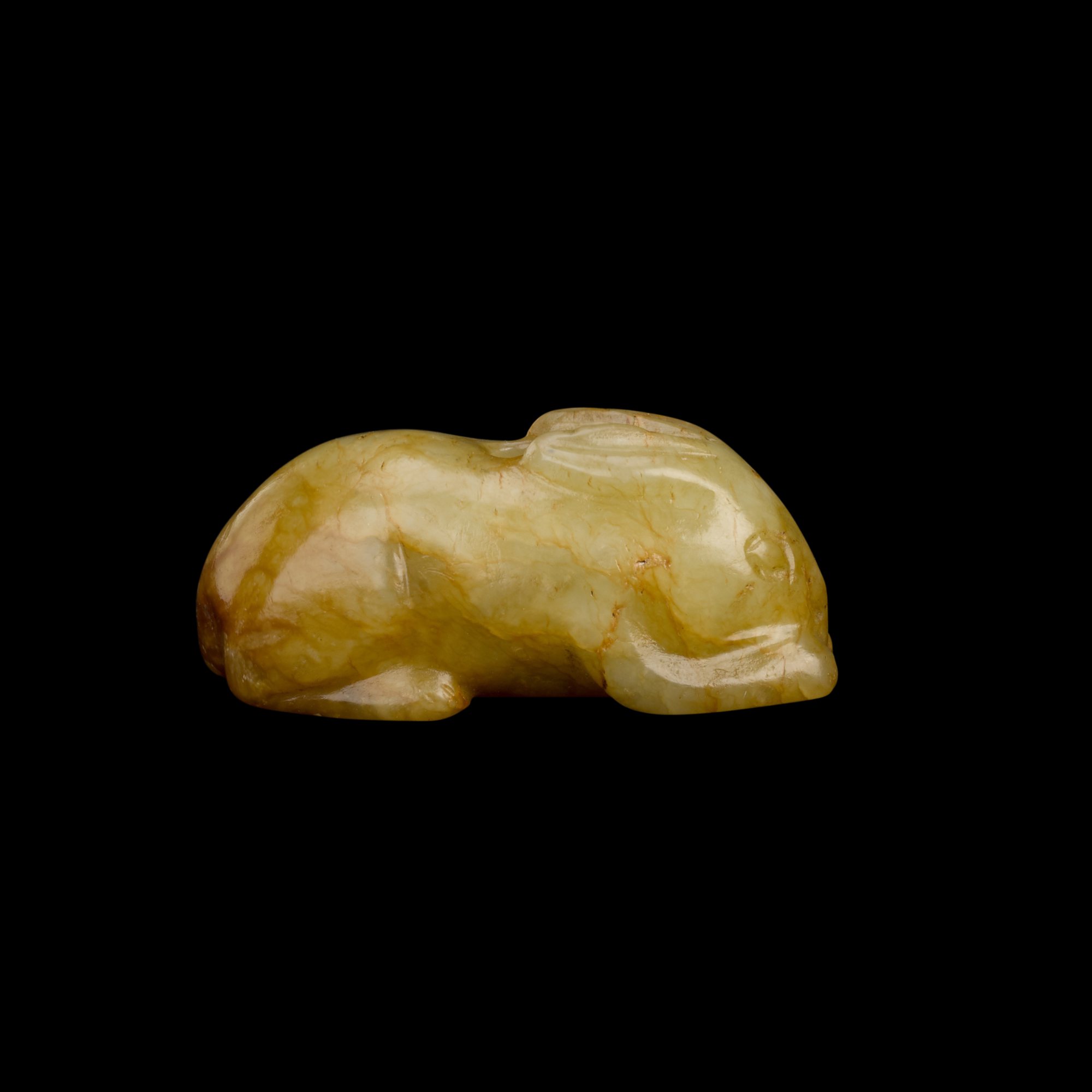 A small yellow jade figure of a rabbit, Song dynasty or earlier | 宋或以前 ...