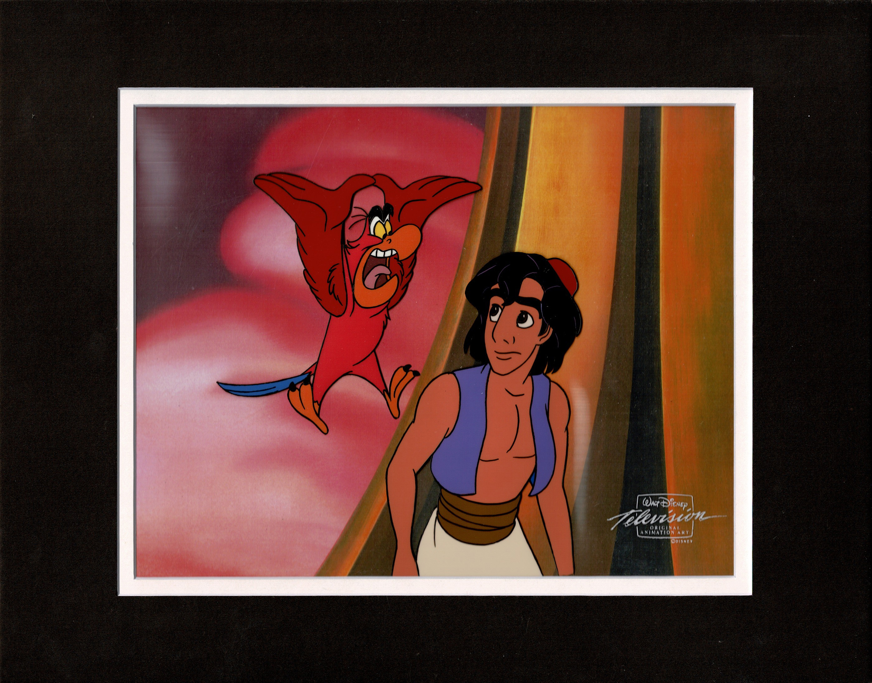 Walt Disney Studios Vintage Aladdin Animation Cel And Drawings