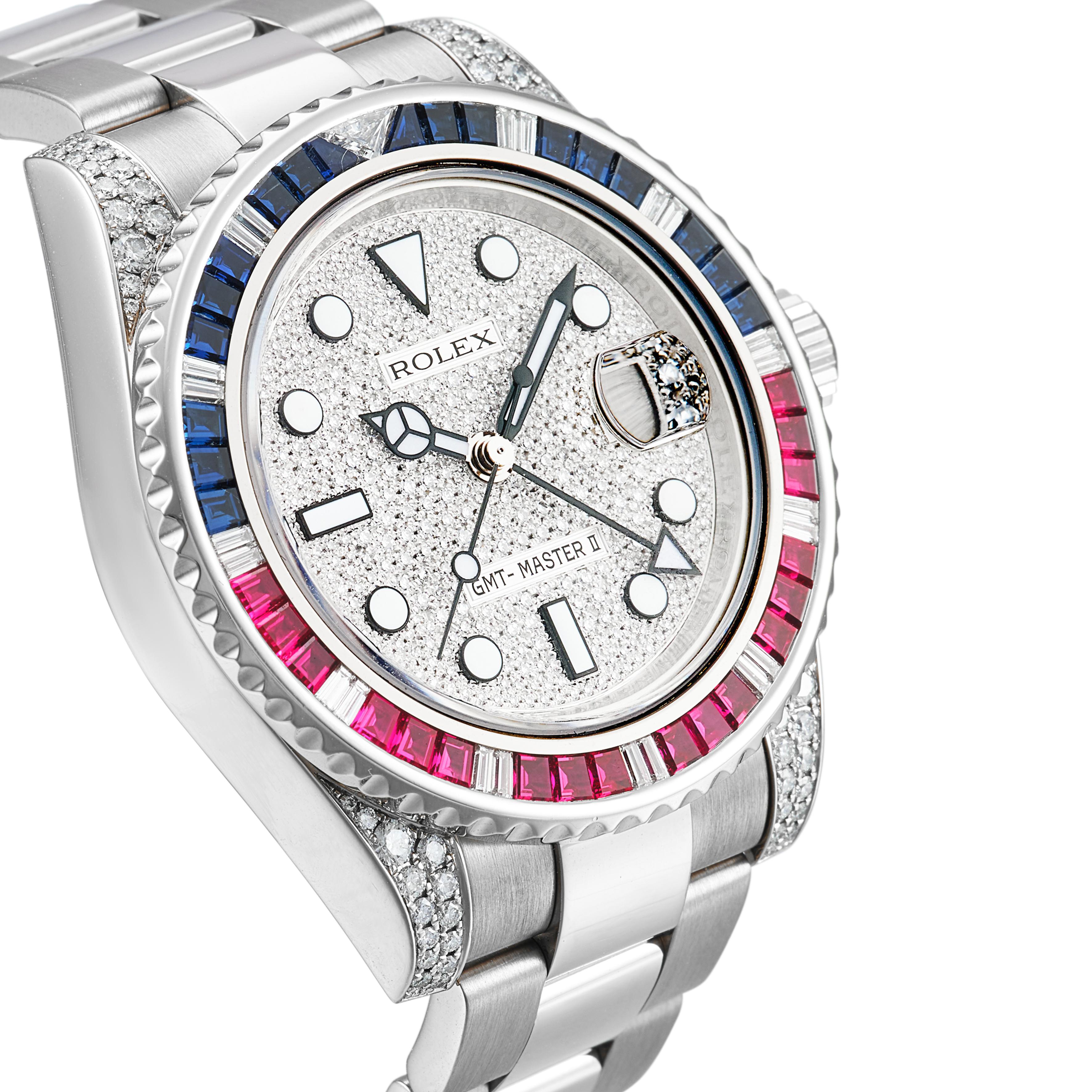 Rolex GMT-Master II (Reference 116759SARU), A White Gold, Diamond