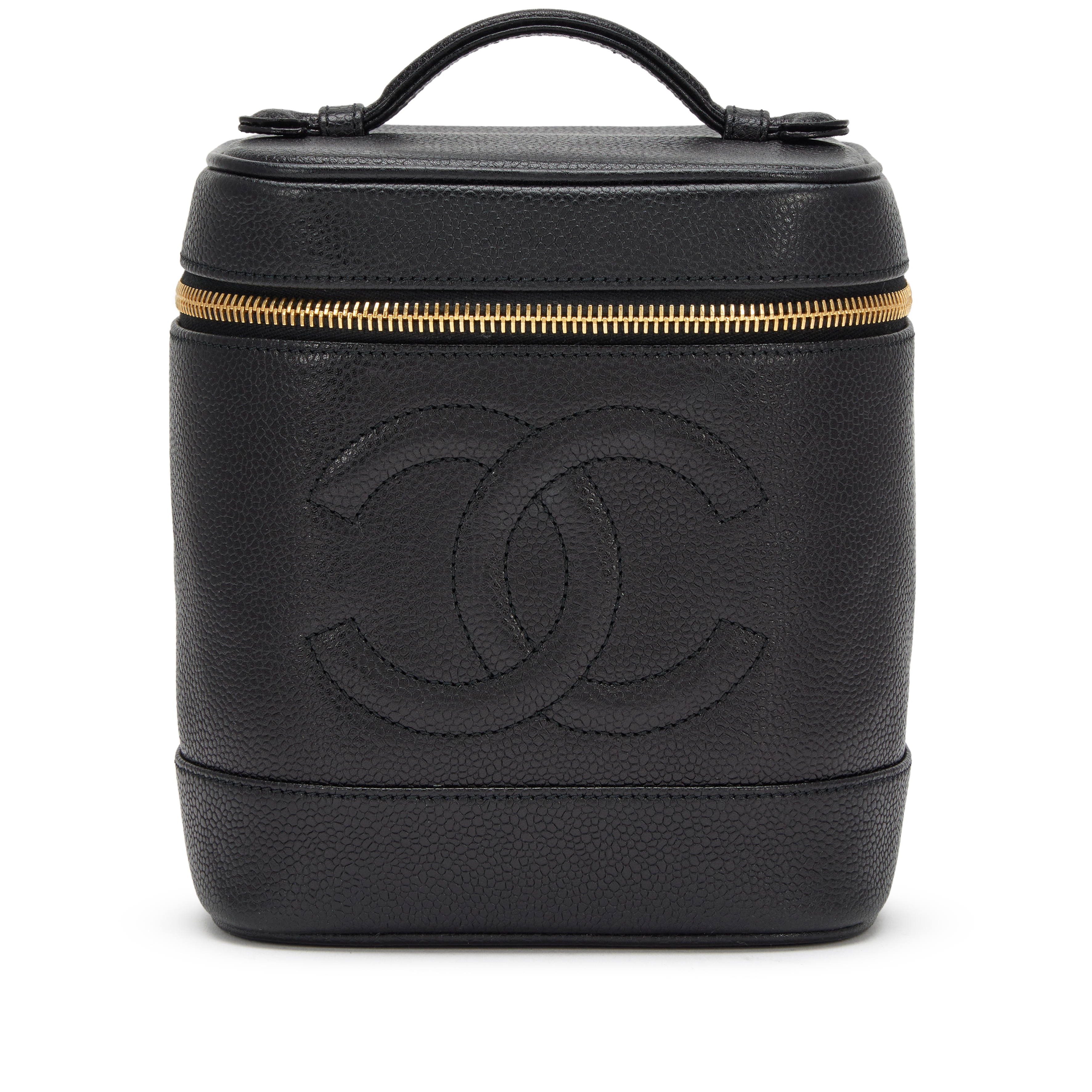 【CHANEL】Vintage black cavier vanity case★ショルダーバッグ Chanel Vanity Case CC Crossbody with GHW – REDELUXE