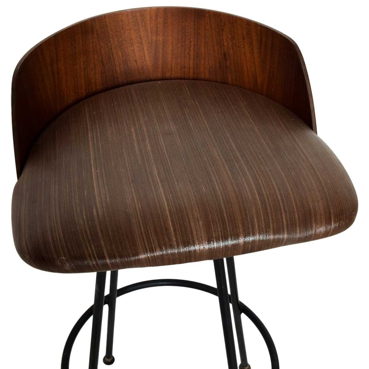 Chet Beardsley Vintage Low-Back Bar Stool Available For Immediate