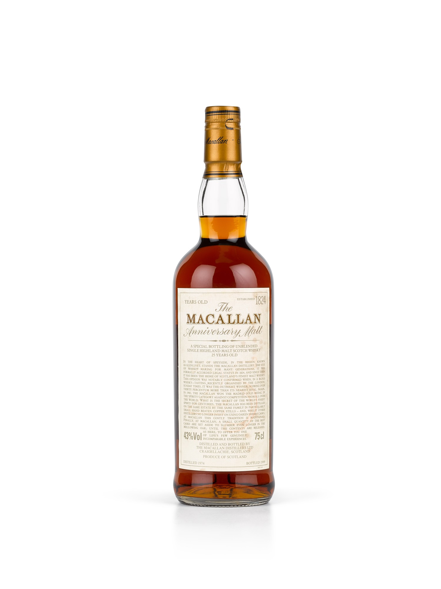 The Macallan 25 Year Old Anniversary Malt 1974 (1 BT) Whisky + Moutai