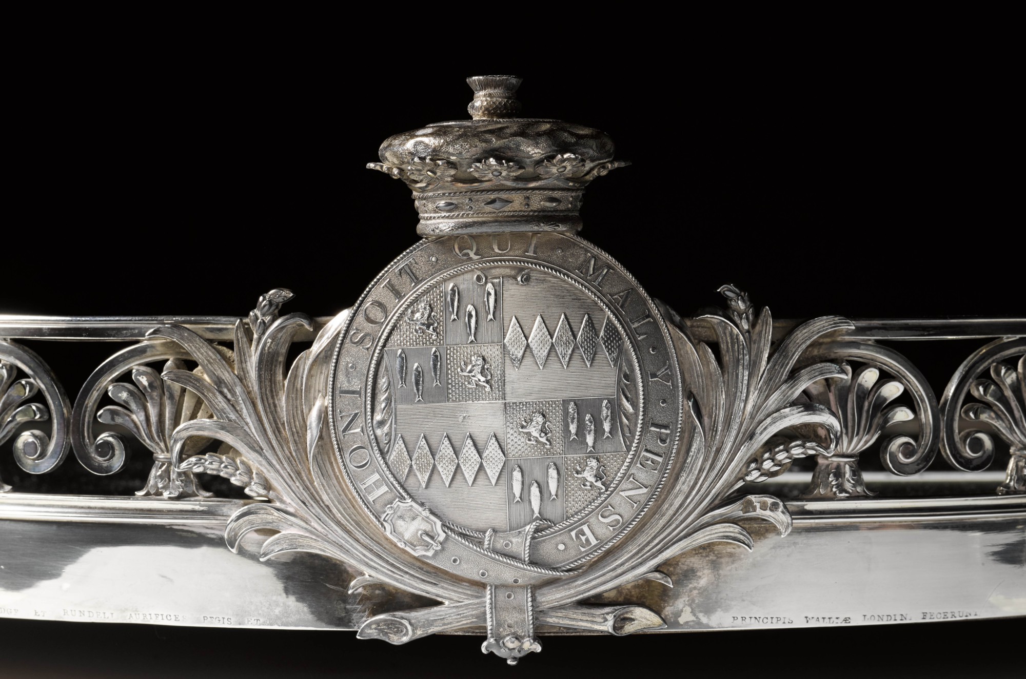 A George III silver mirror plateau in six sections, Benjamin Smith ...