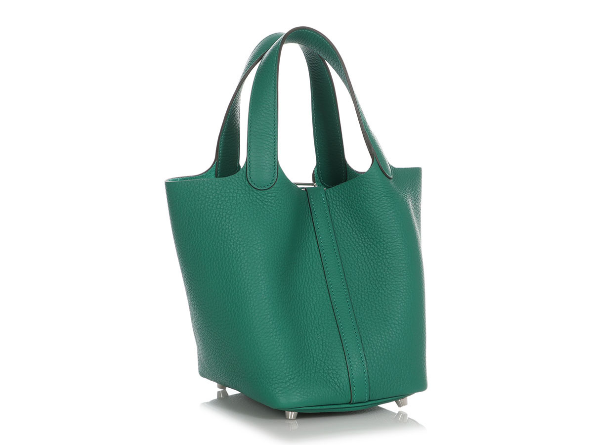 送料込【HERMES】ピコタン Picotin Lock18Bag Gold Vert Vertigo Hermes Picotin Lock 18 Vert Vertigo Clemence Gold Hardware
