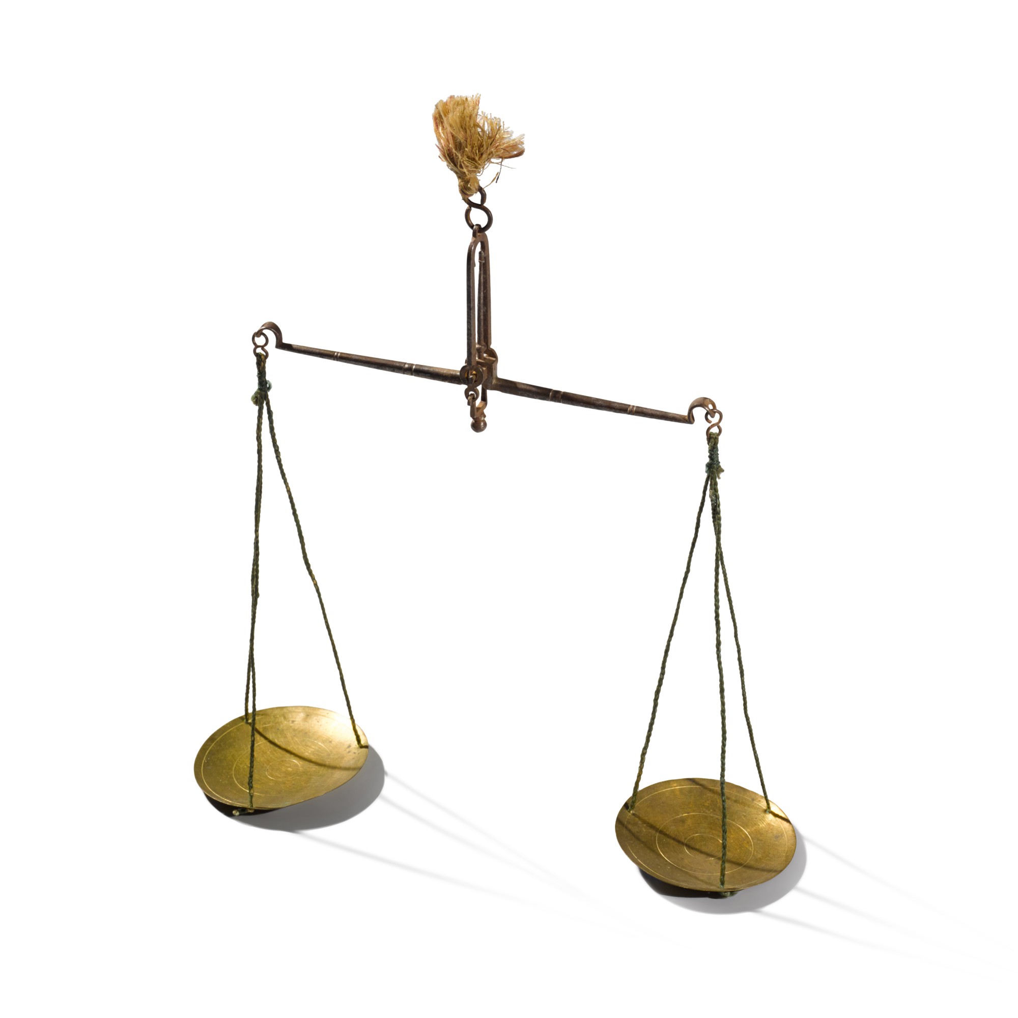 Set of English Brass and Wrought Iron Scales, retailed in Philadelphia