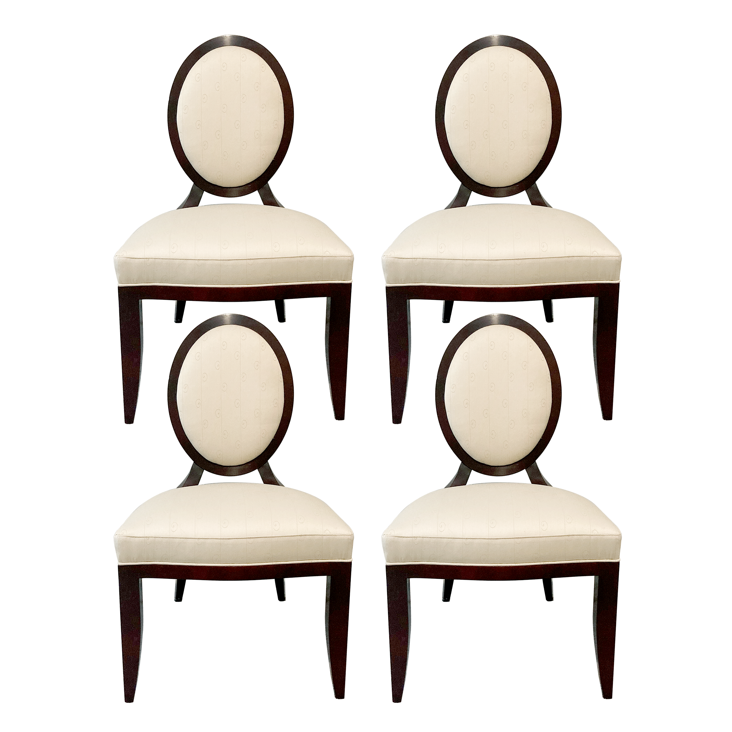 Baker, Barbara Barry Oval XBack Side Chairs Available For Immediate