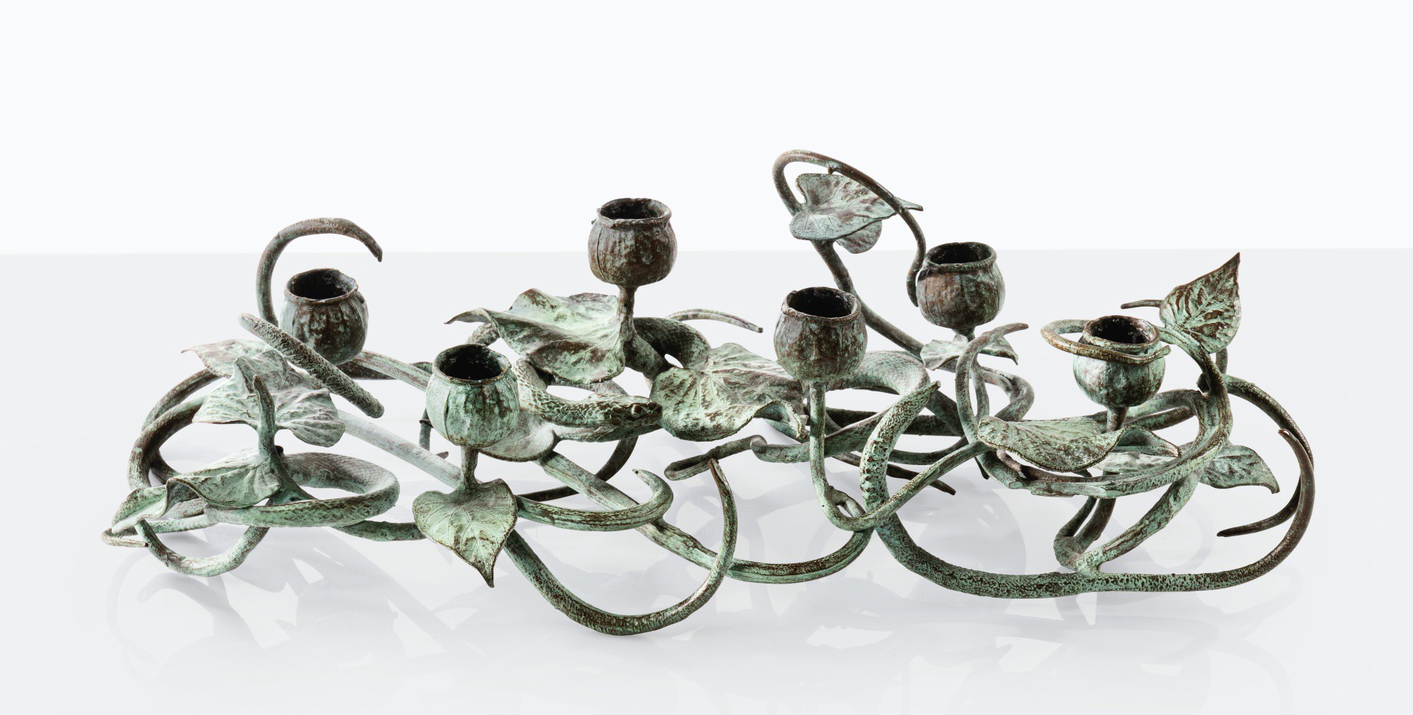 CLAUDE LALANNE PAIR OF BUISSON D'ARGENT CANDELABRAS [PAIRE DE