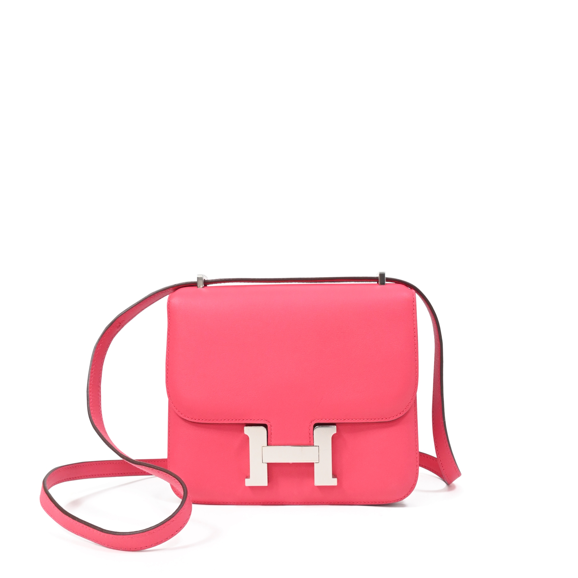 アスペルジュドゥアスペルジュ（希少） Hermès Rose Azalée Swift Mini Constance 18 Palladium Hardware