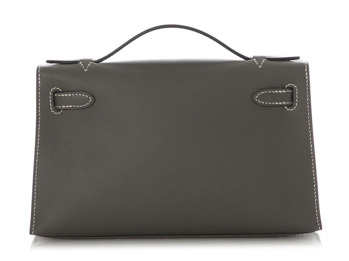 Hermès Gris Meyer And Beton Swift Verso HSS Kelly Pochette
