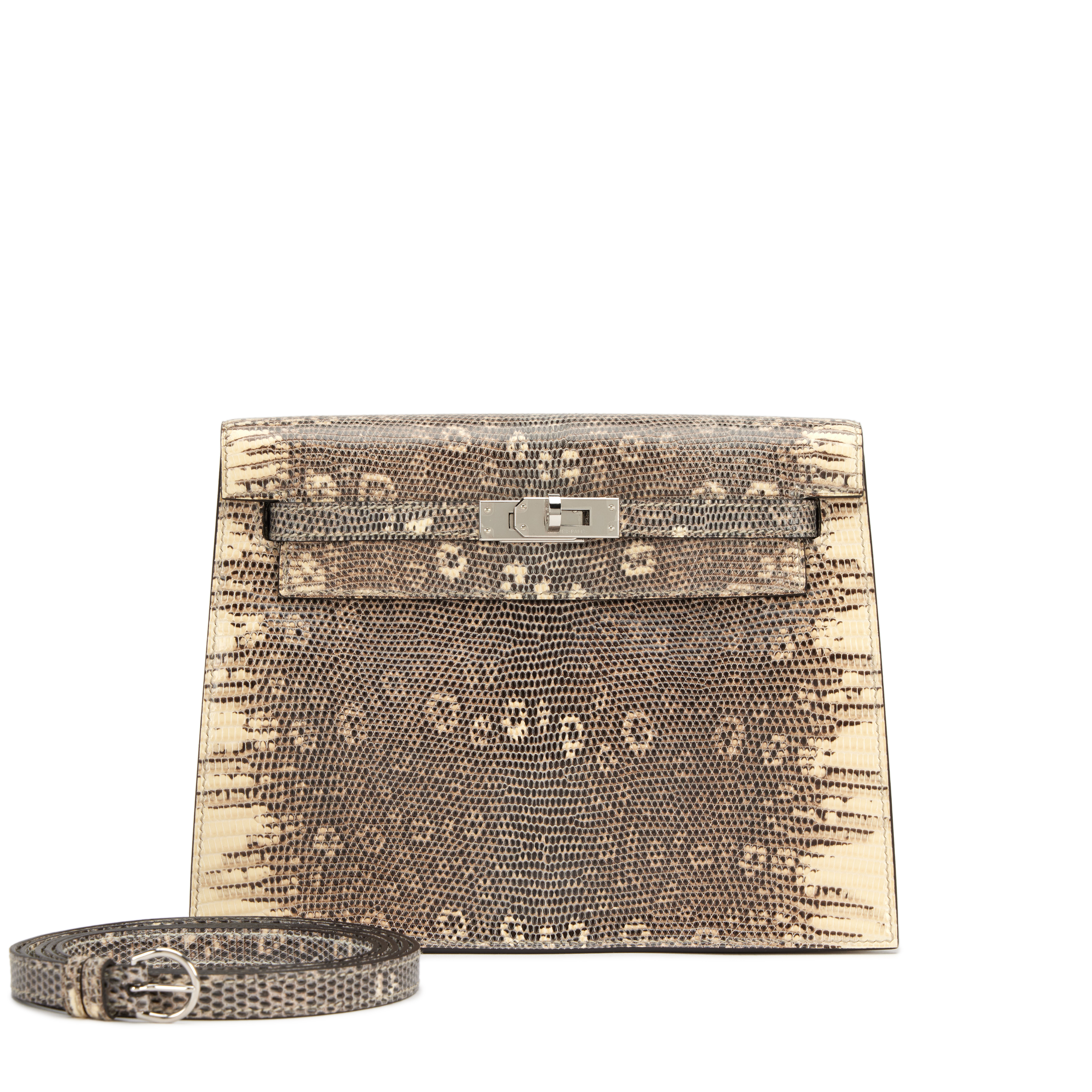 Hermès Ombre Salvatore Lizard Kelly Danse II Palladium Hardware
