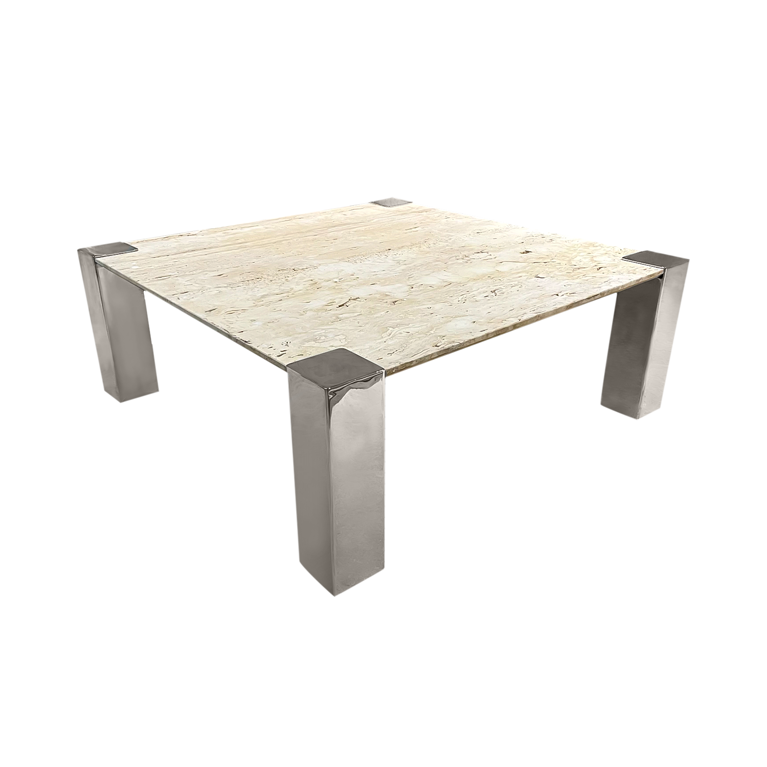 Pace Collection Vintage American MidCentury Modern Chrome And Marble