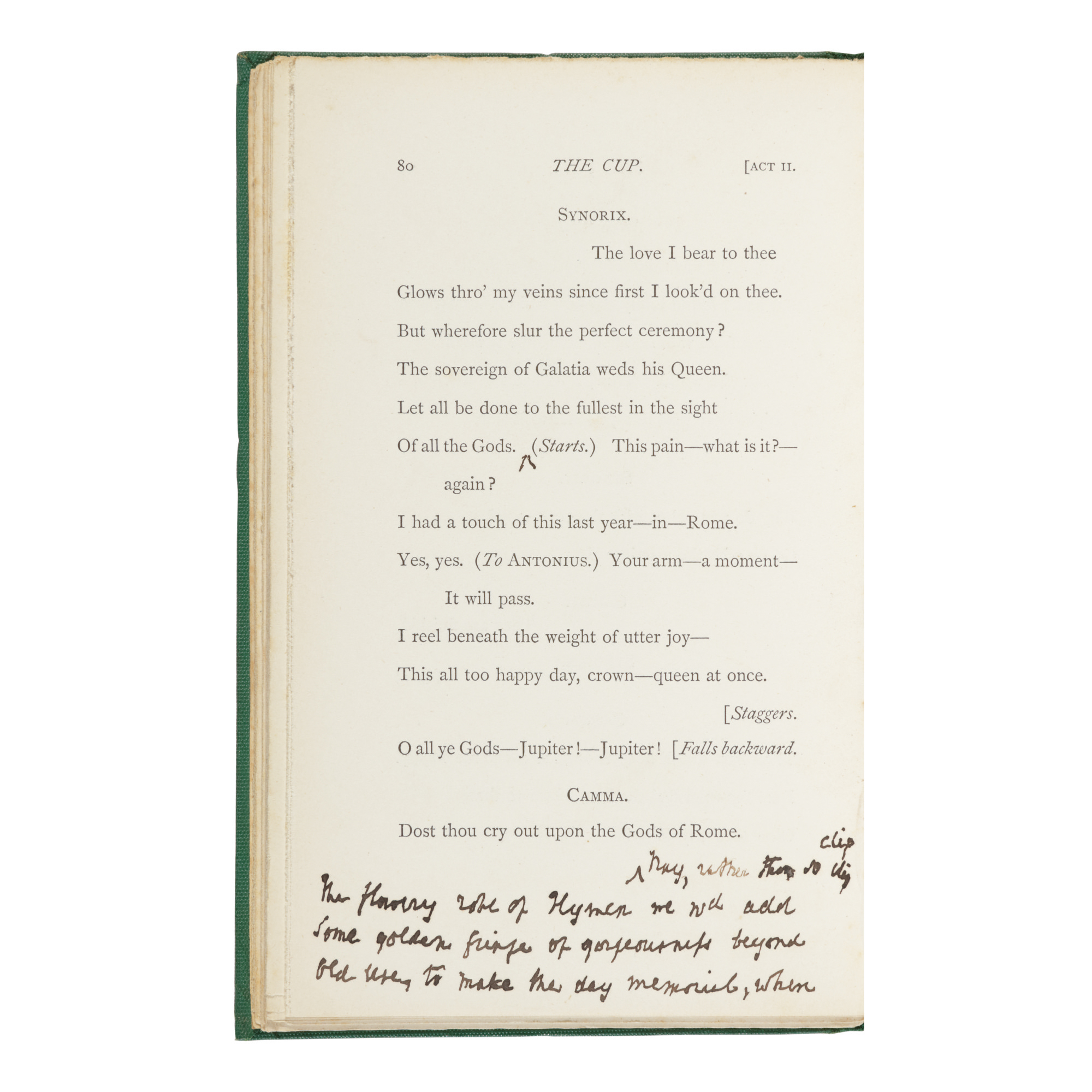 TENNYSON, ALFRED, LORD The Cup and the Falcon. London Macmillan and Co., 1884 Fine Books