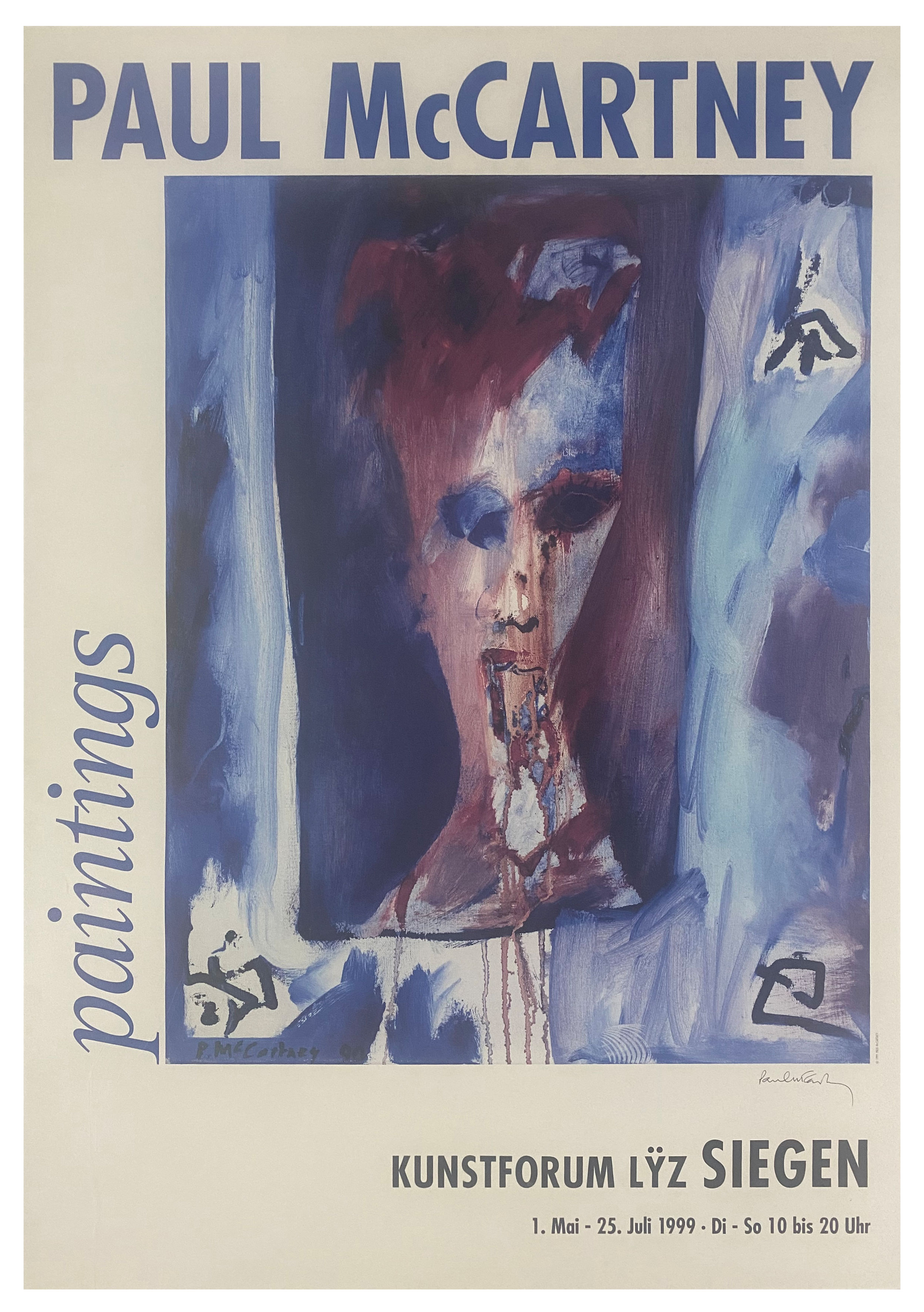 Paul McCartney Vintage Paul McCartney Paintings Autographed