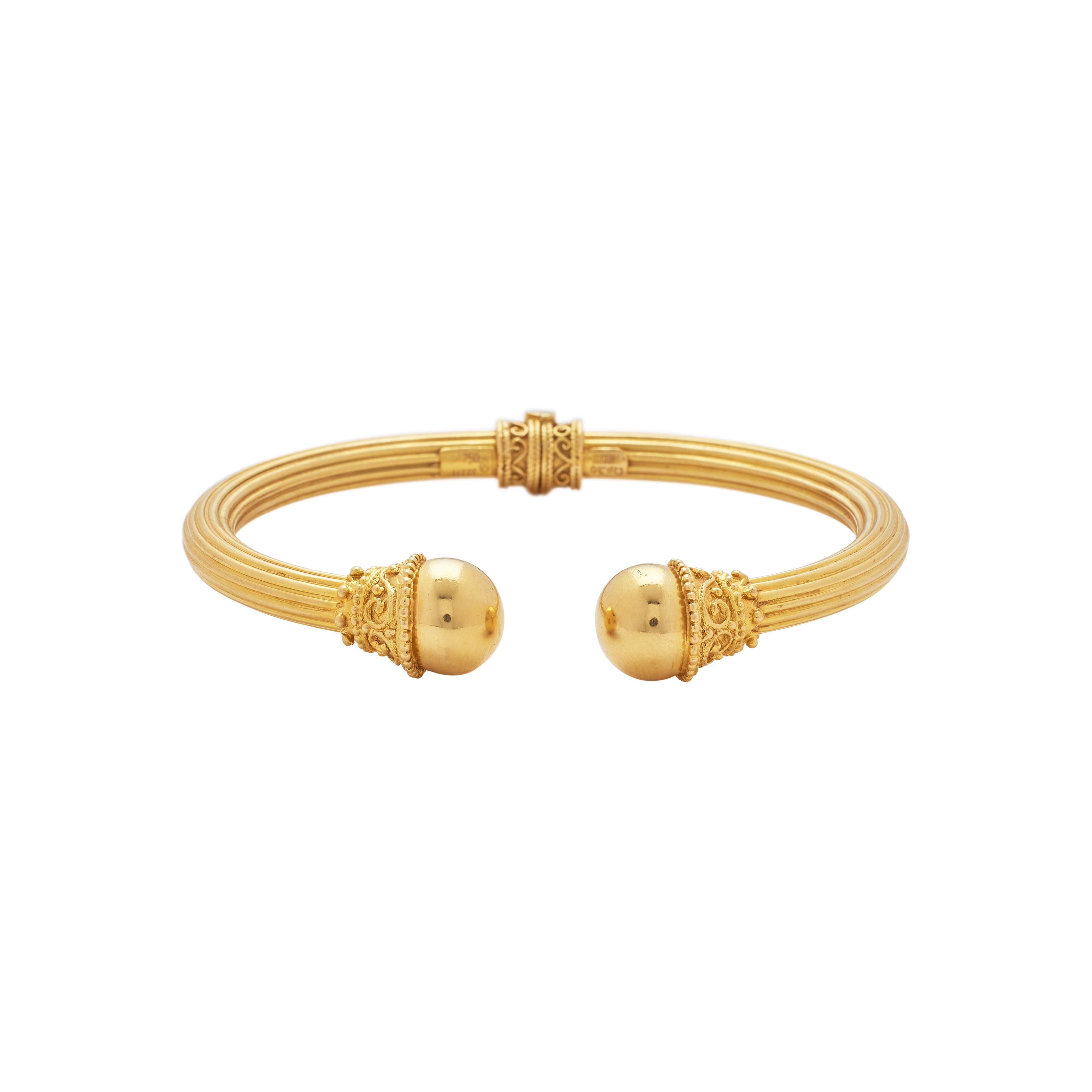 Ilias Lalaounis 金ブレスレット Ilias Lalaounis Gold Bangle Bracelet Available For Immediate Sale