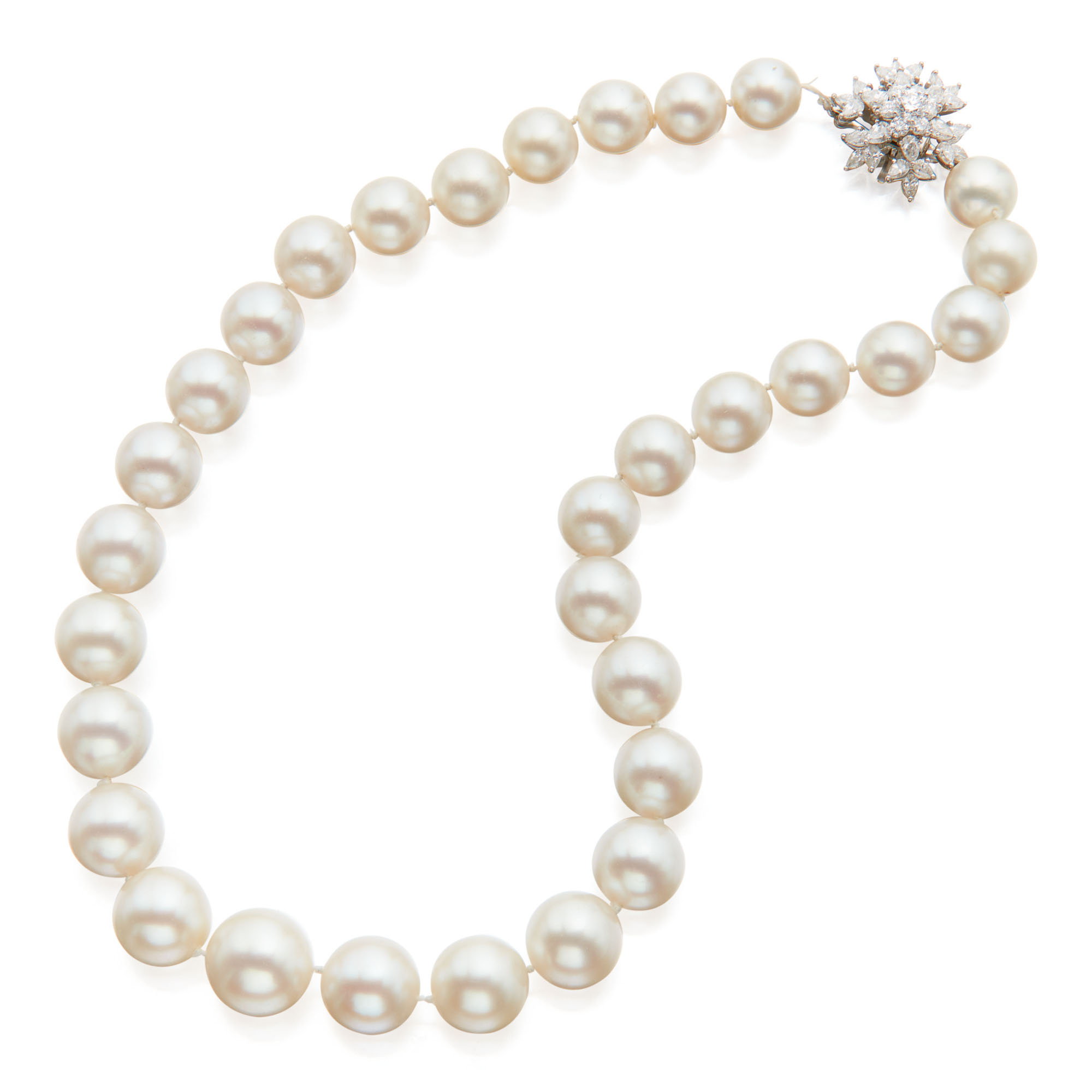 CULTURED PEARL AND DIAMOND NECKLACE, TIFFANY & CO. Fine Jewels