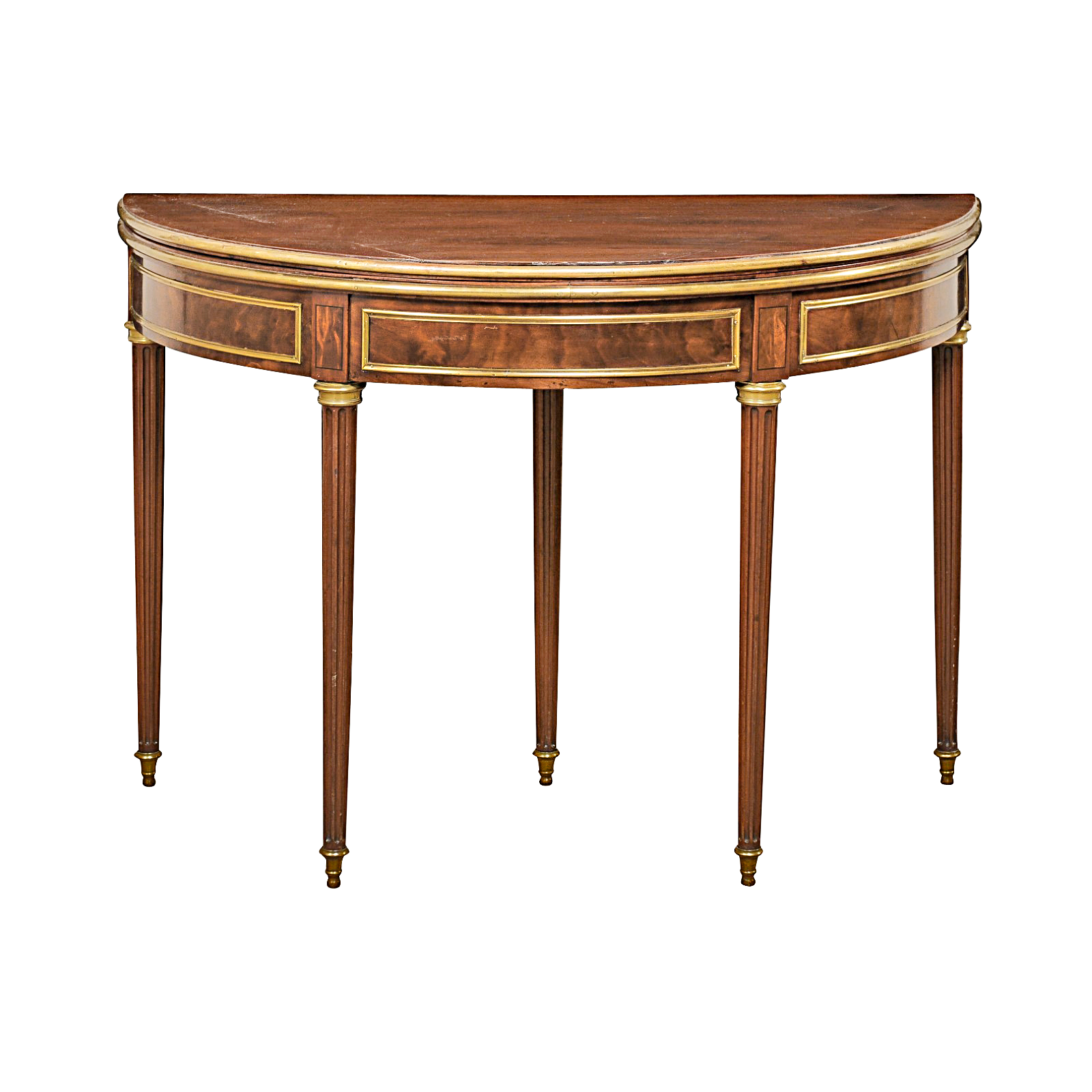 Antique French Neoclassical DemitoRound Console Table Available For