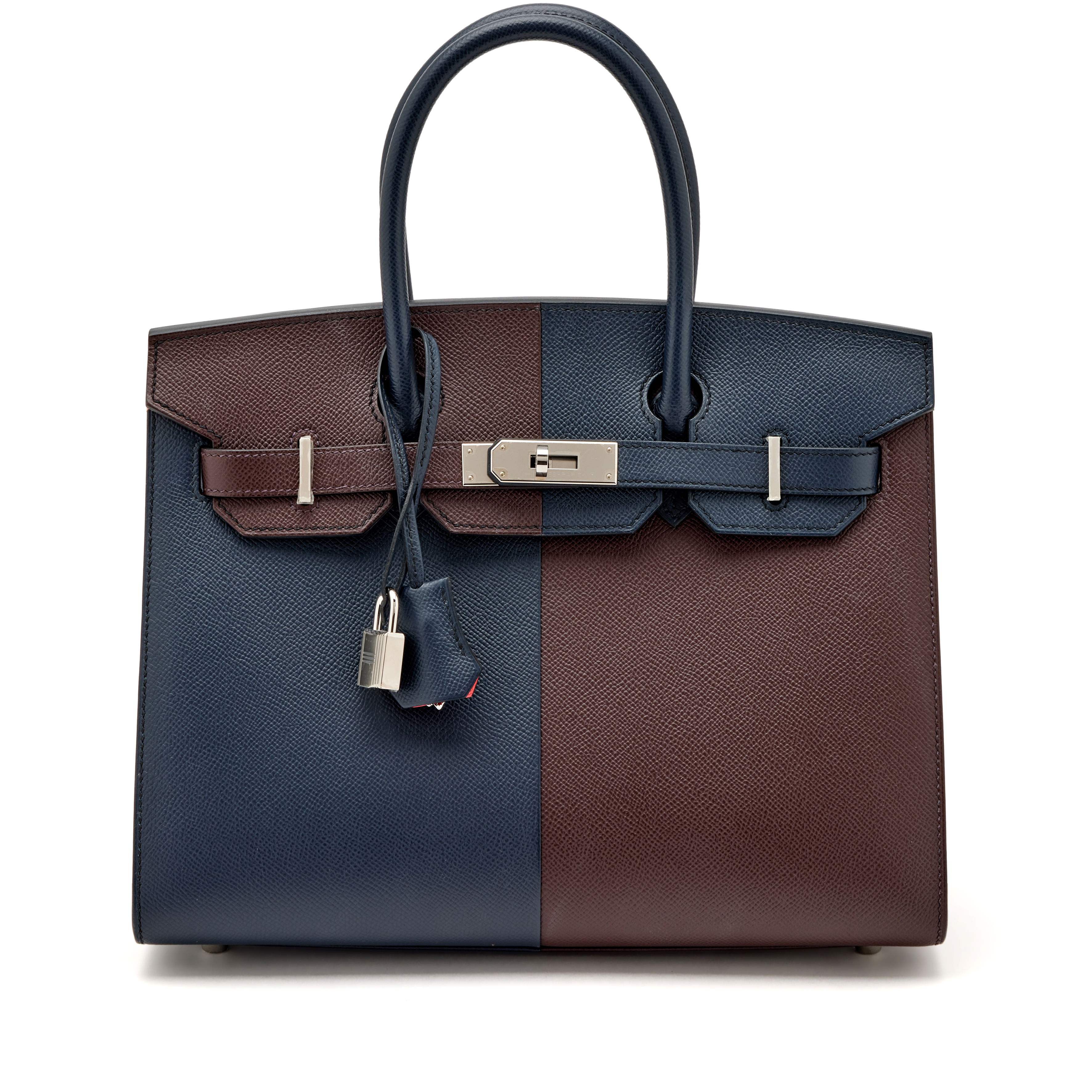 Hermès Tri-Toned Bleu Indigo, Rouge Sellier, And Rose Texas