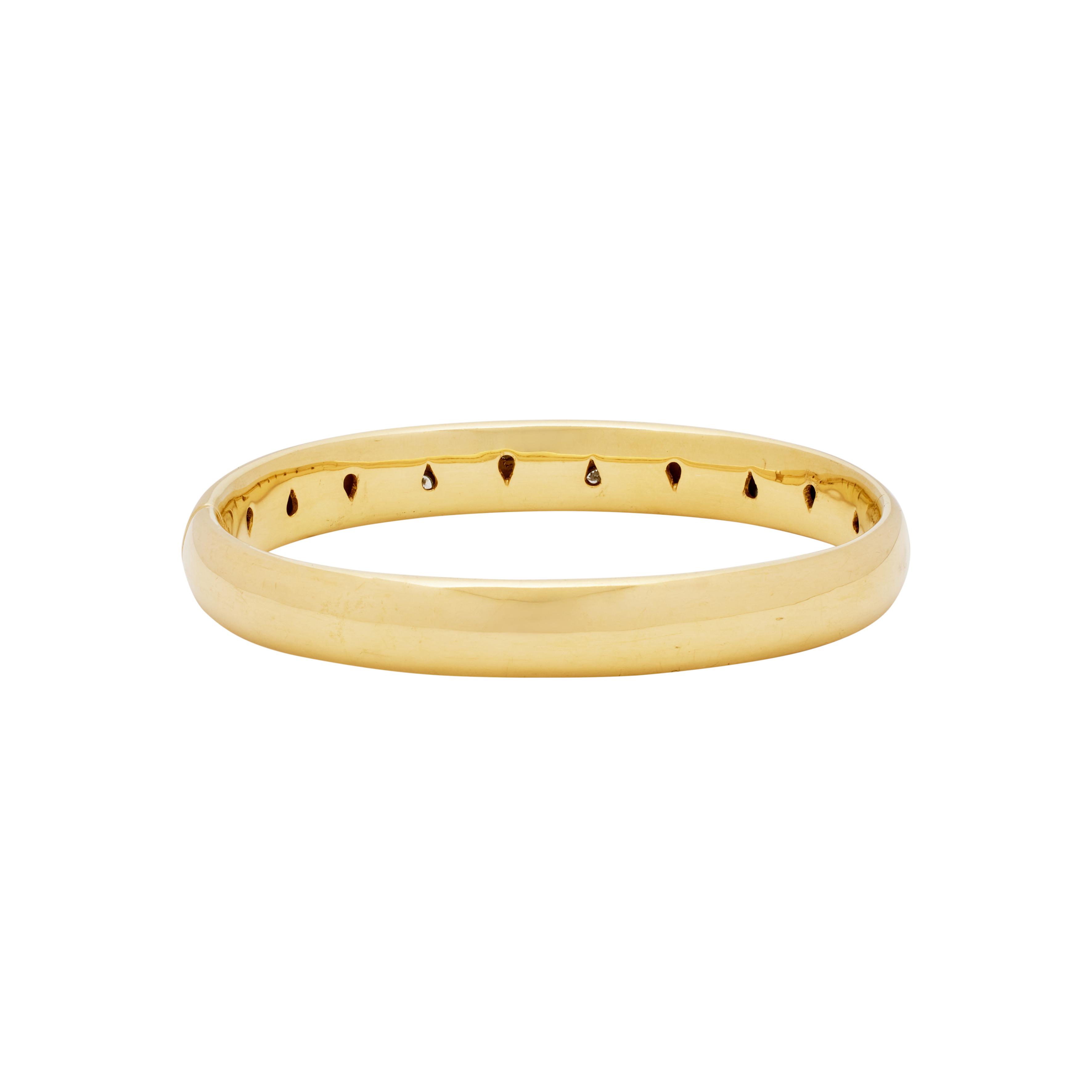 Tiffany & Co. Gold, Platinum, And Diamond Etoile Wide Bangle