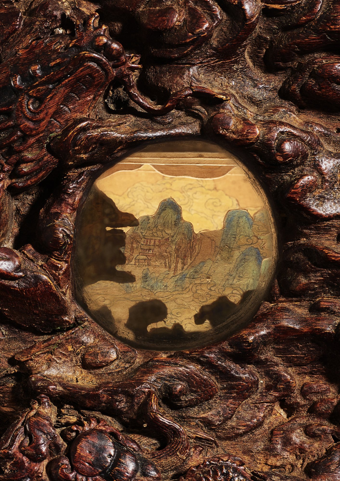 An important and superbly carved imperial chenxiang mirror 'raree ...