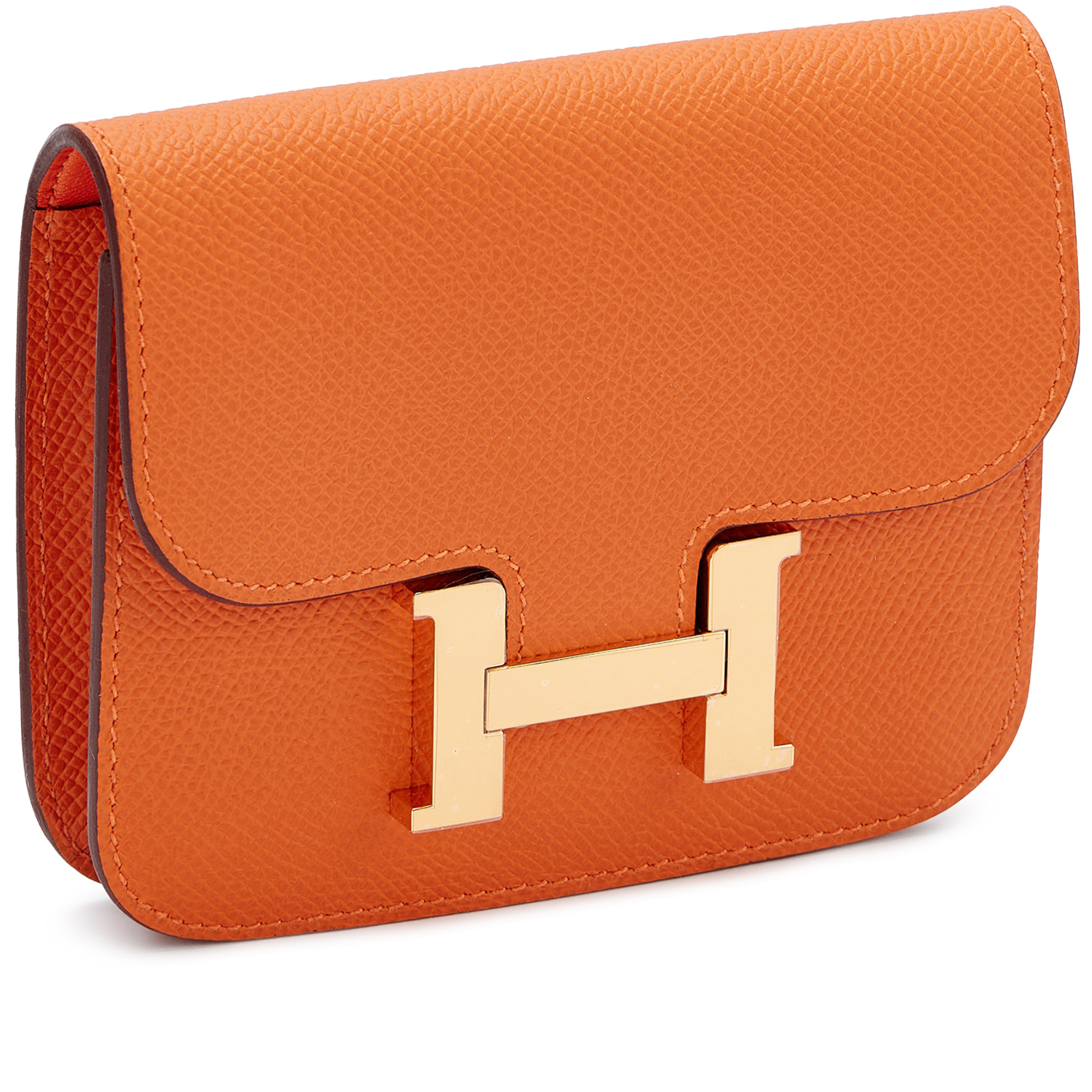 【HERMES】高級感 エレガント オレンジ色☆Constance Slim 財布 Hermès Orange Epsom Constance Slim Constance Slim Wallet
