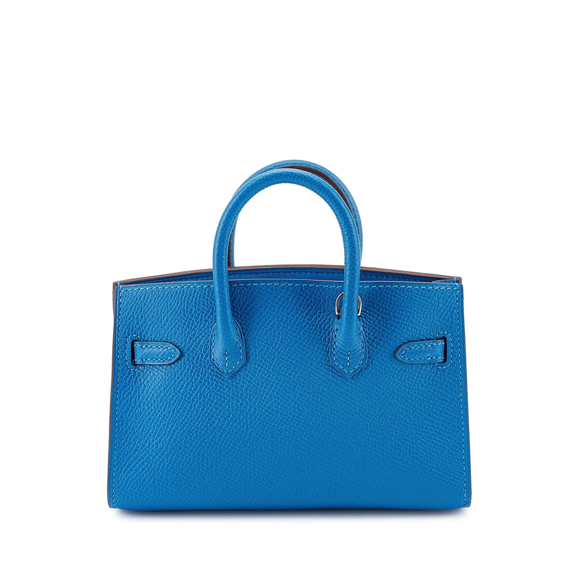 Bleu Mykonos Epsom Micro Birkin 15 Palladium Hardware, 2012 The Art