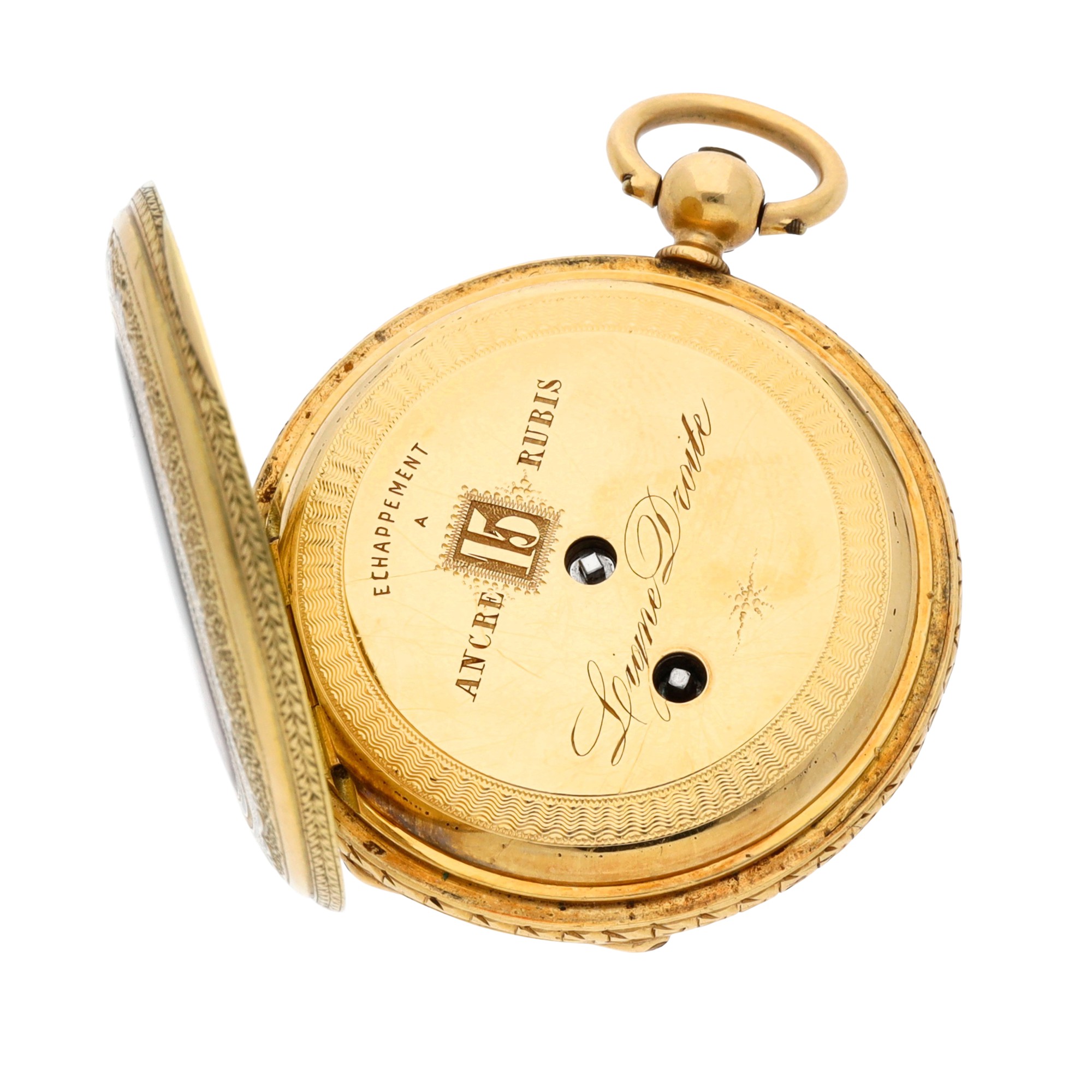 A gold and enamel hunting cased lever watch Circa 1860, no. 8935 Fine Watches Including
