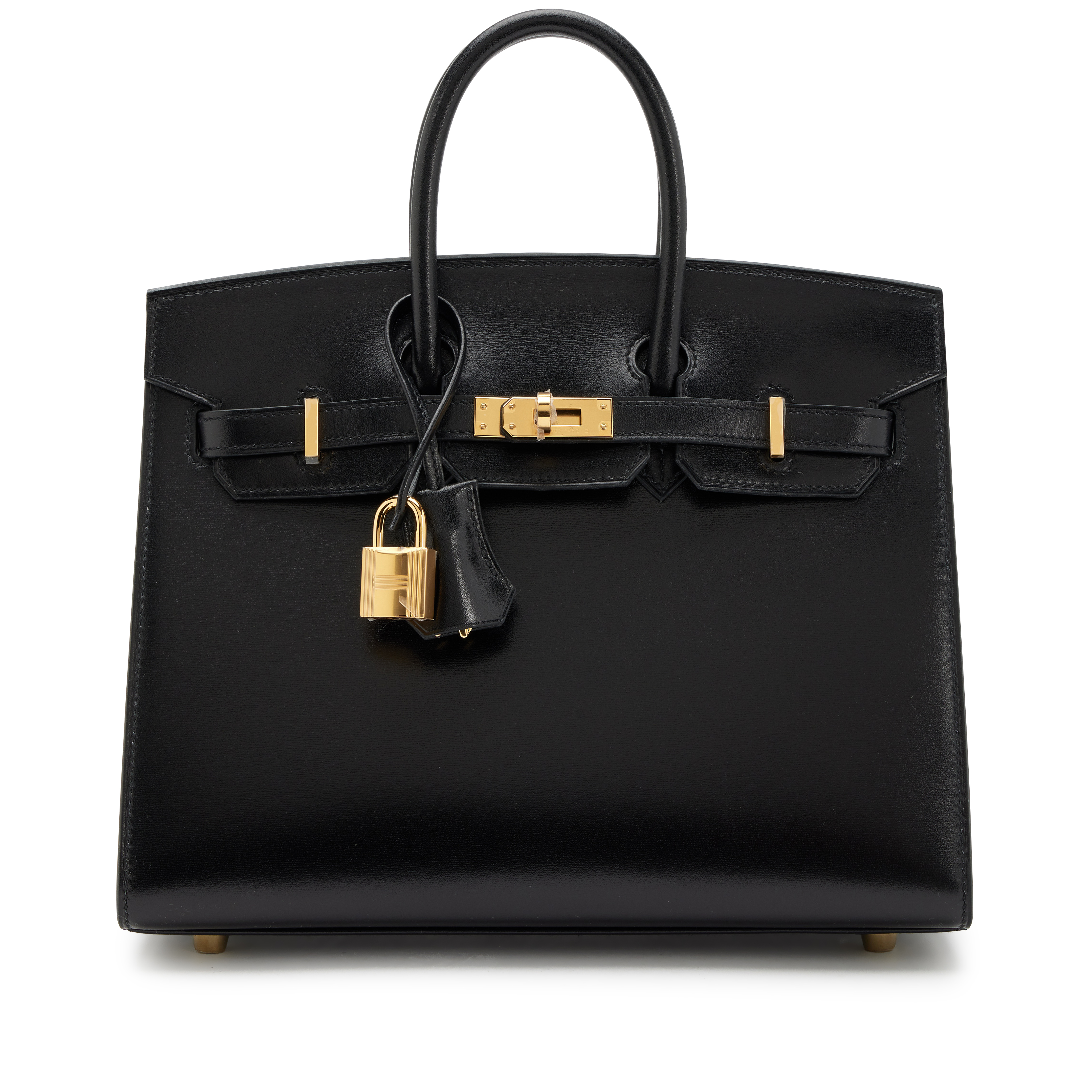 Hermès Black Box Calf Sellier Birkin 25 Gold Hardware, 2023