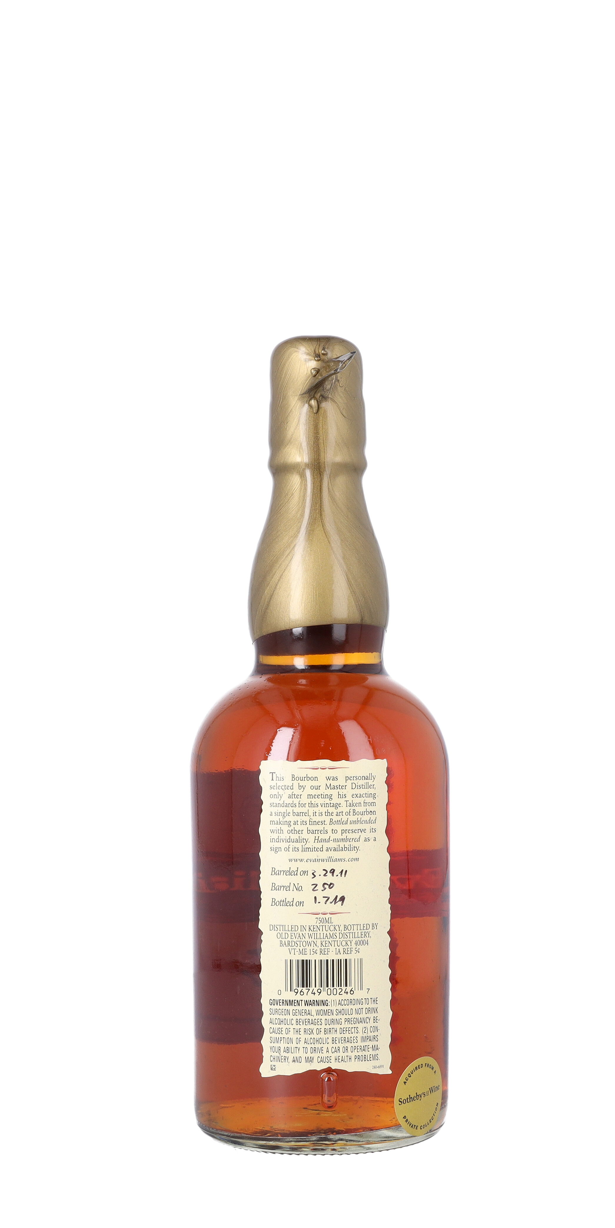 Evan Rye Evan Williams Single Barrel ABA Louisville Convention 2019 105 proof ...