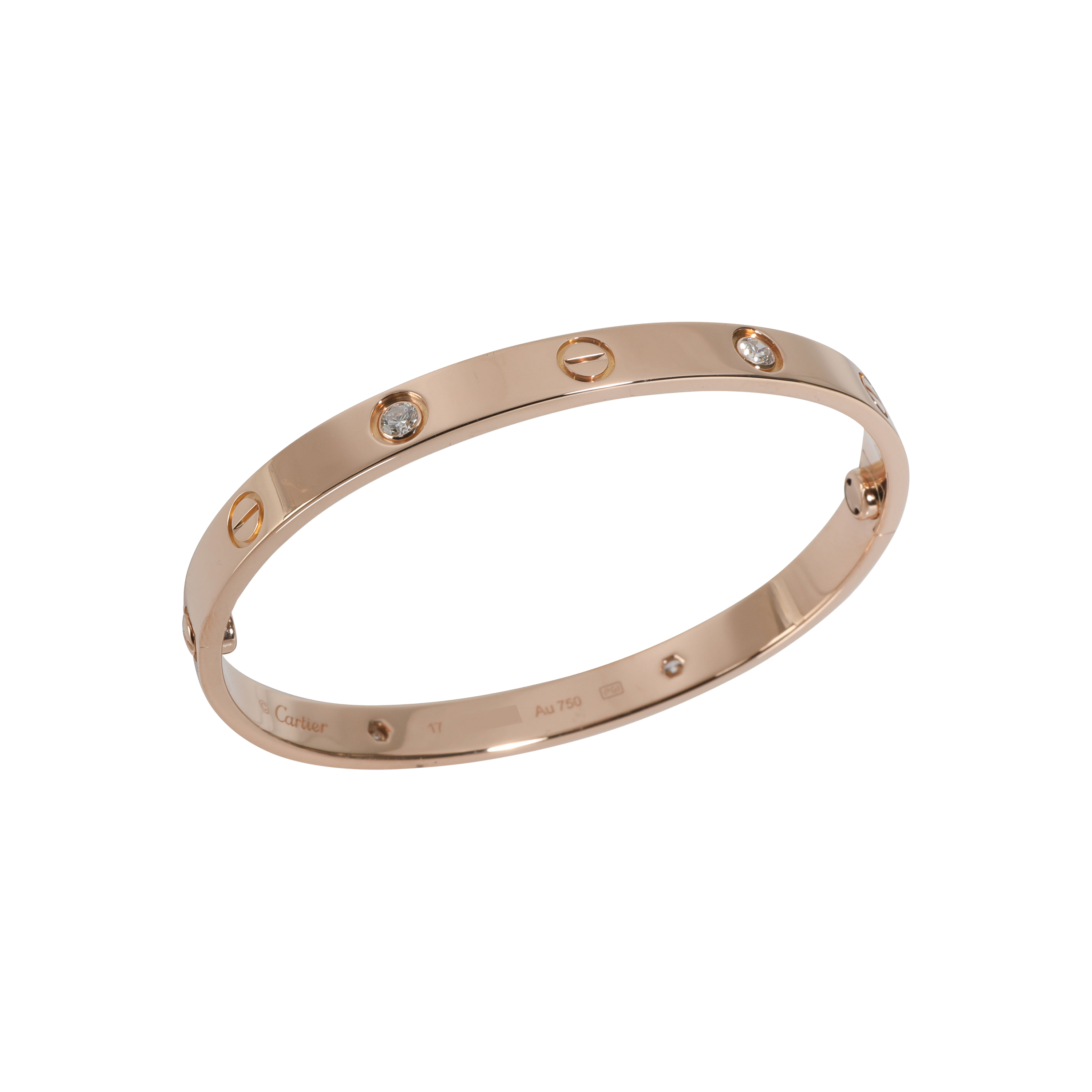 Cartier Rose Gold And Diamond Love Bangle Bracelet Available For - Main Image