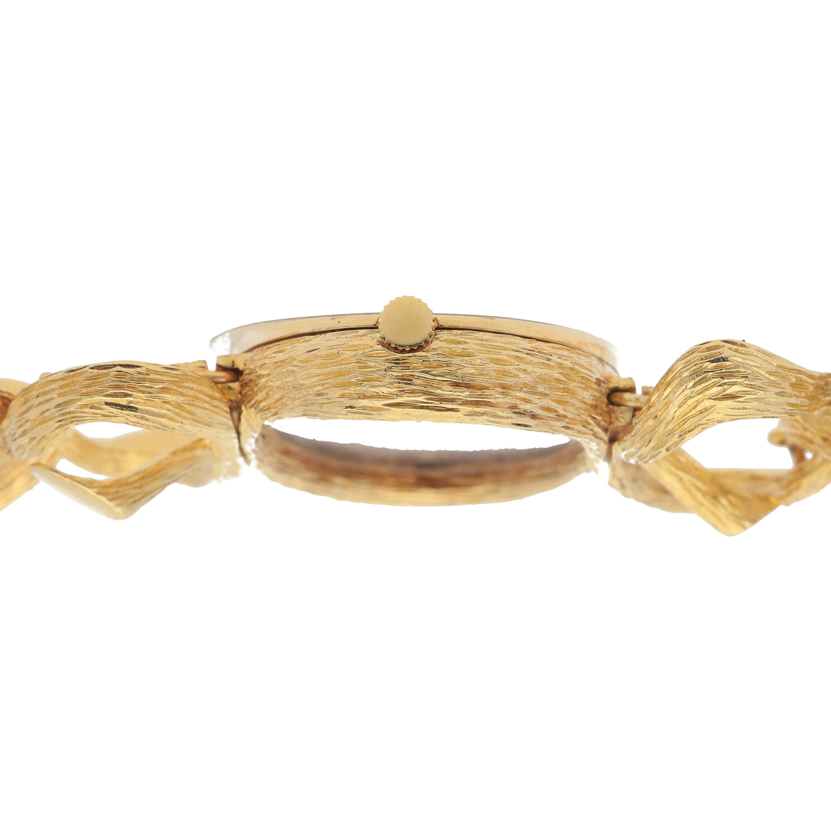 Ref. 9850 D71 Yellow gold bracelet watch with lapis lazuli dial ...