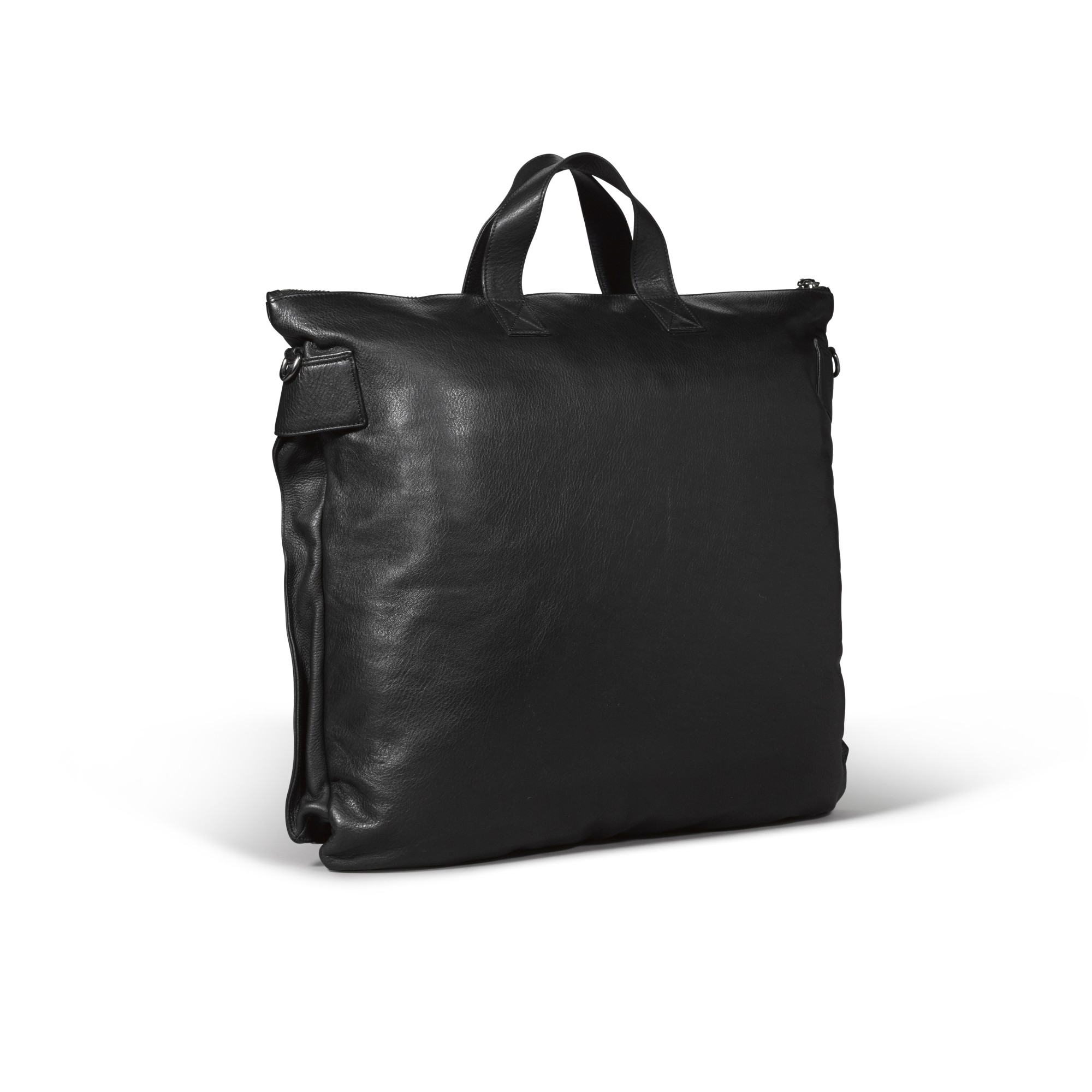 BLACK LEATHER TOTE MESSENGER BAG Watches Weekly London 2020