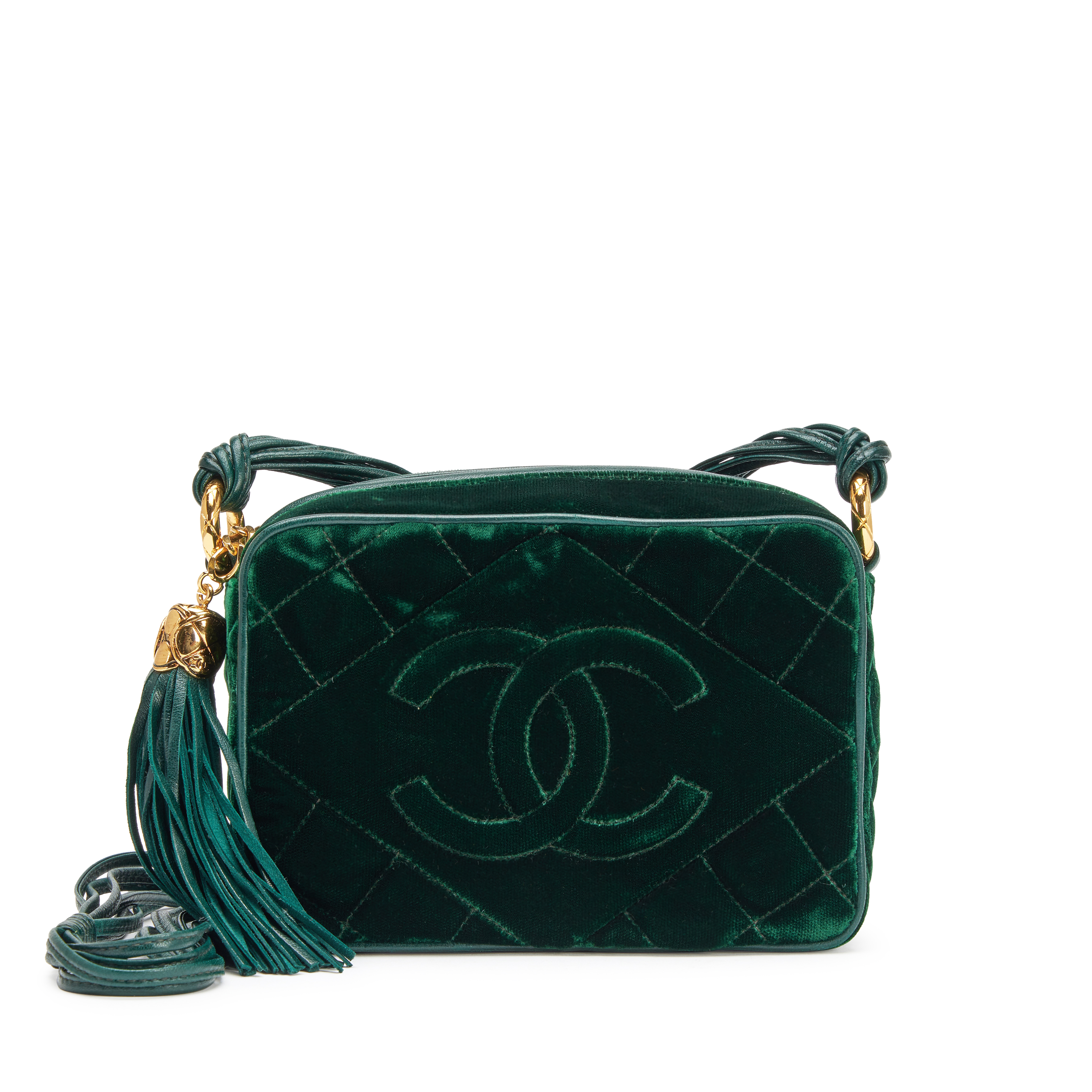 chanel-green-quilted-velvet-cc