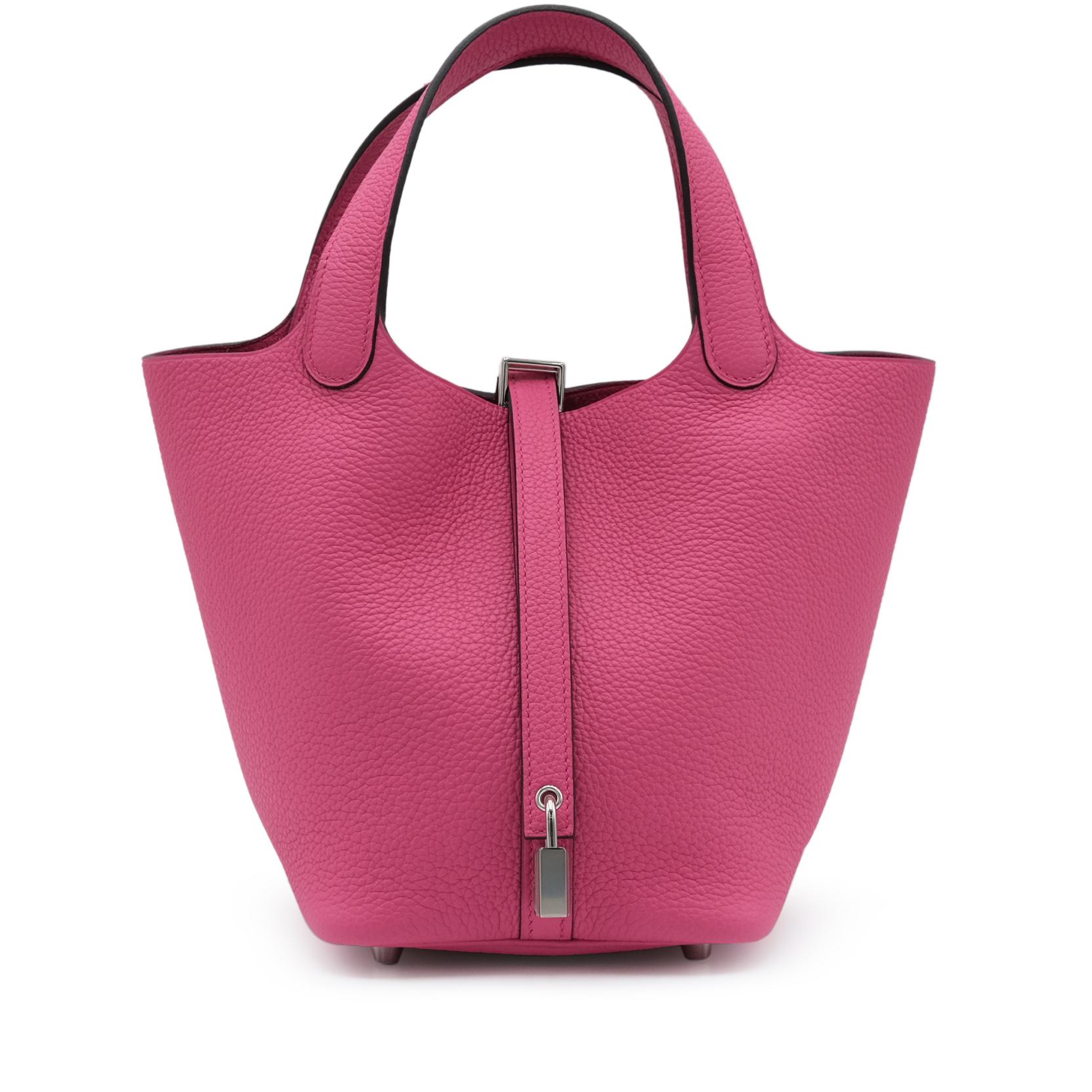 Hermès Rose Shocking Maurice Picotin Lock 18 Palladium Hardware