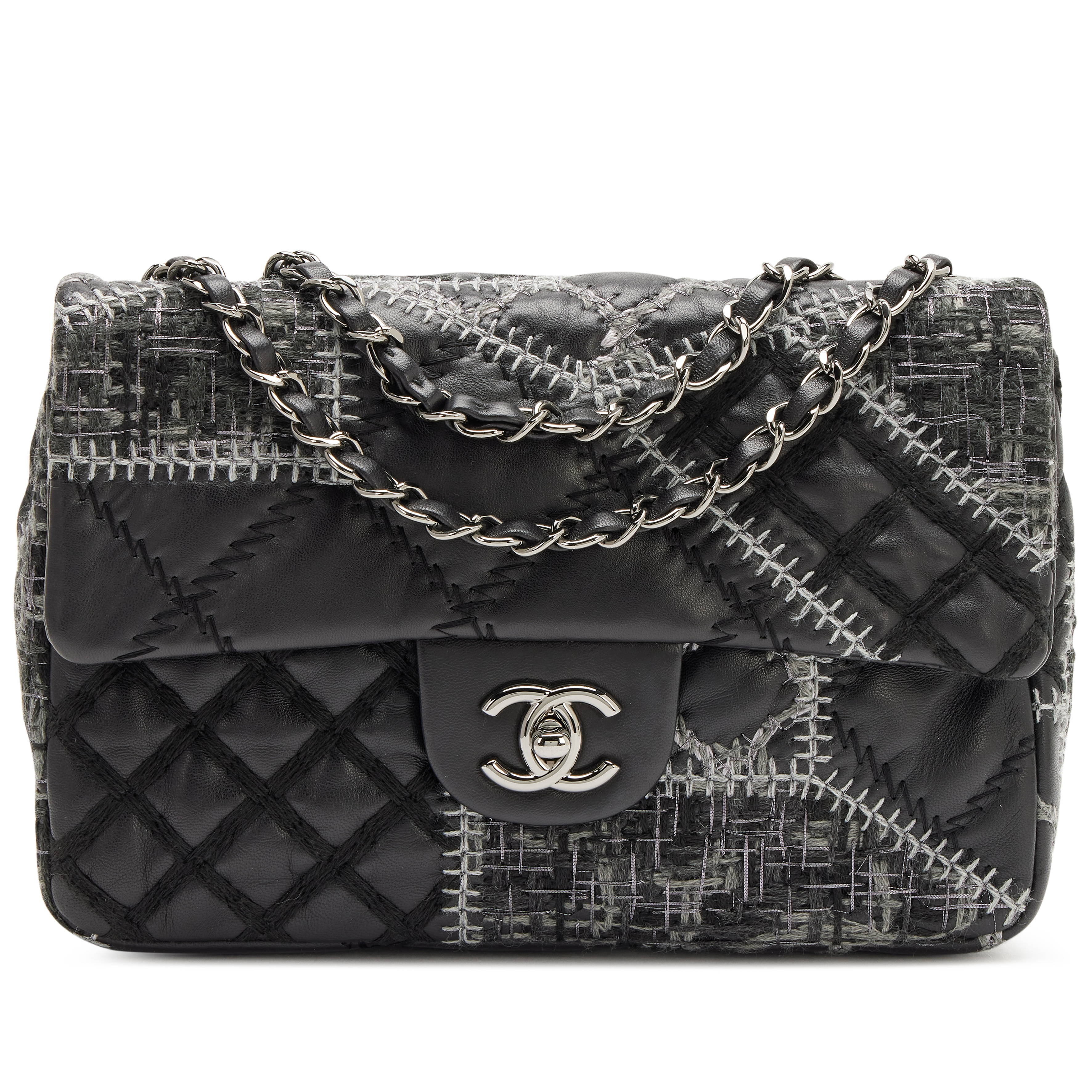 black and silver patchwork shoulder bag Coach Patchwork Shoulder Bag Large Bags & Handbags for Women  main image 3