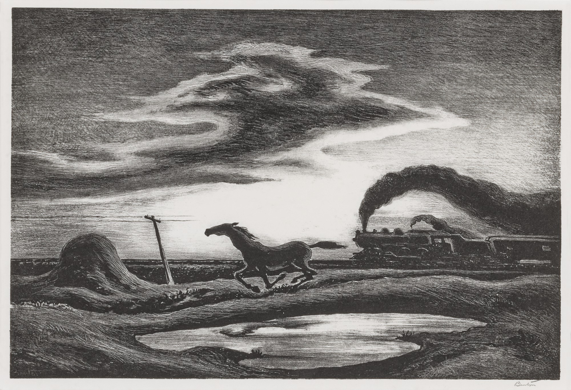 THOMAS HART BENTON THE RACE (FATH 56) Important Prints & Multiples