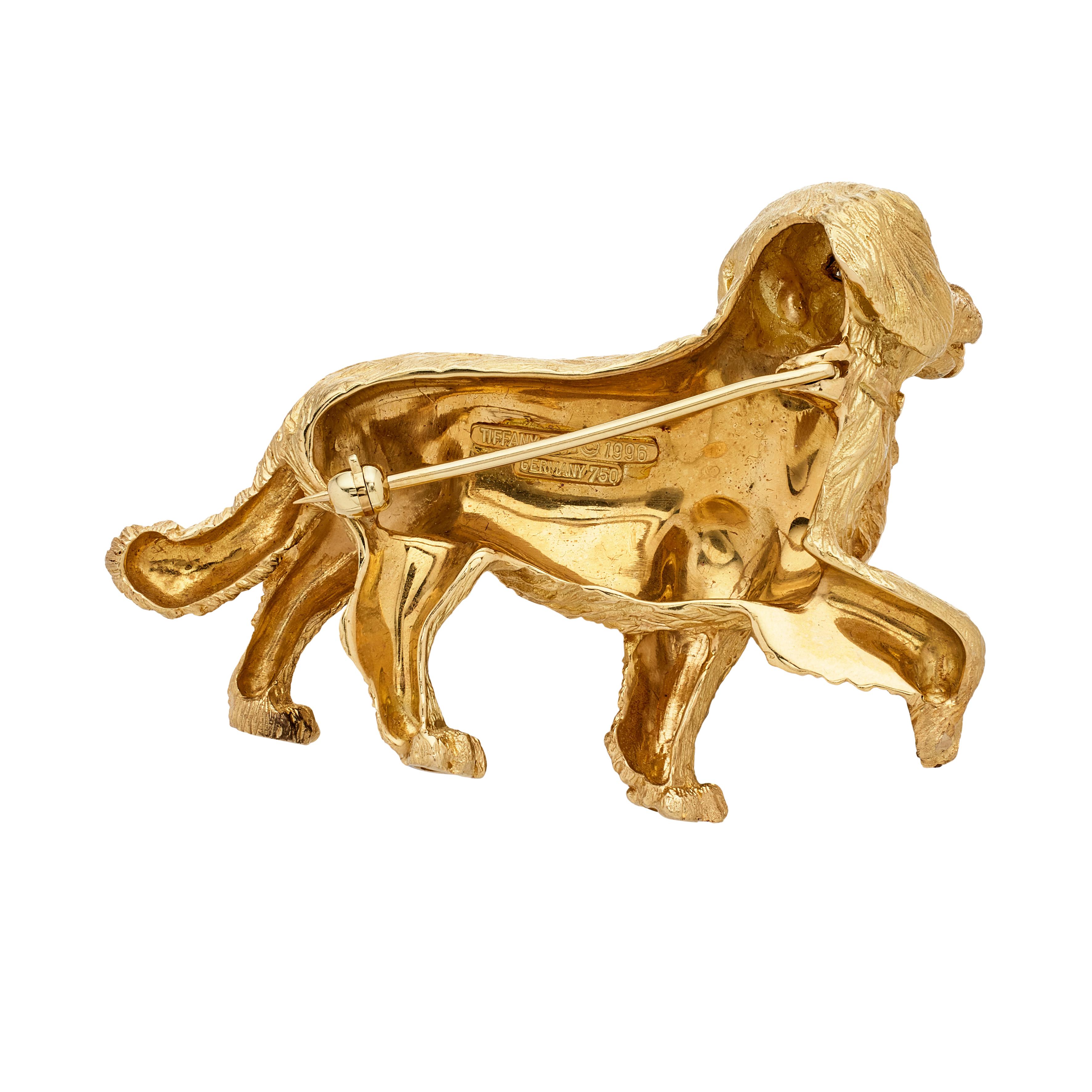 Tiffany & Co. Gold, Sapphire And Diamond Dog Brooch Available For
