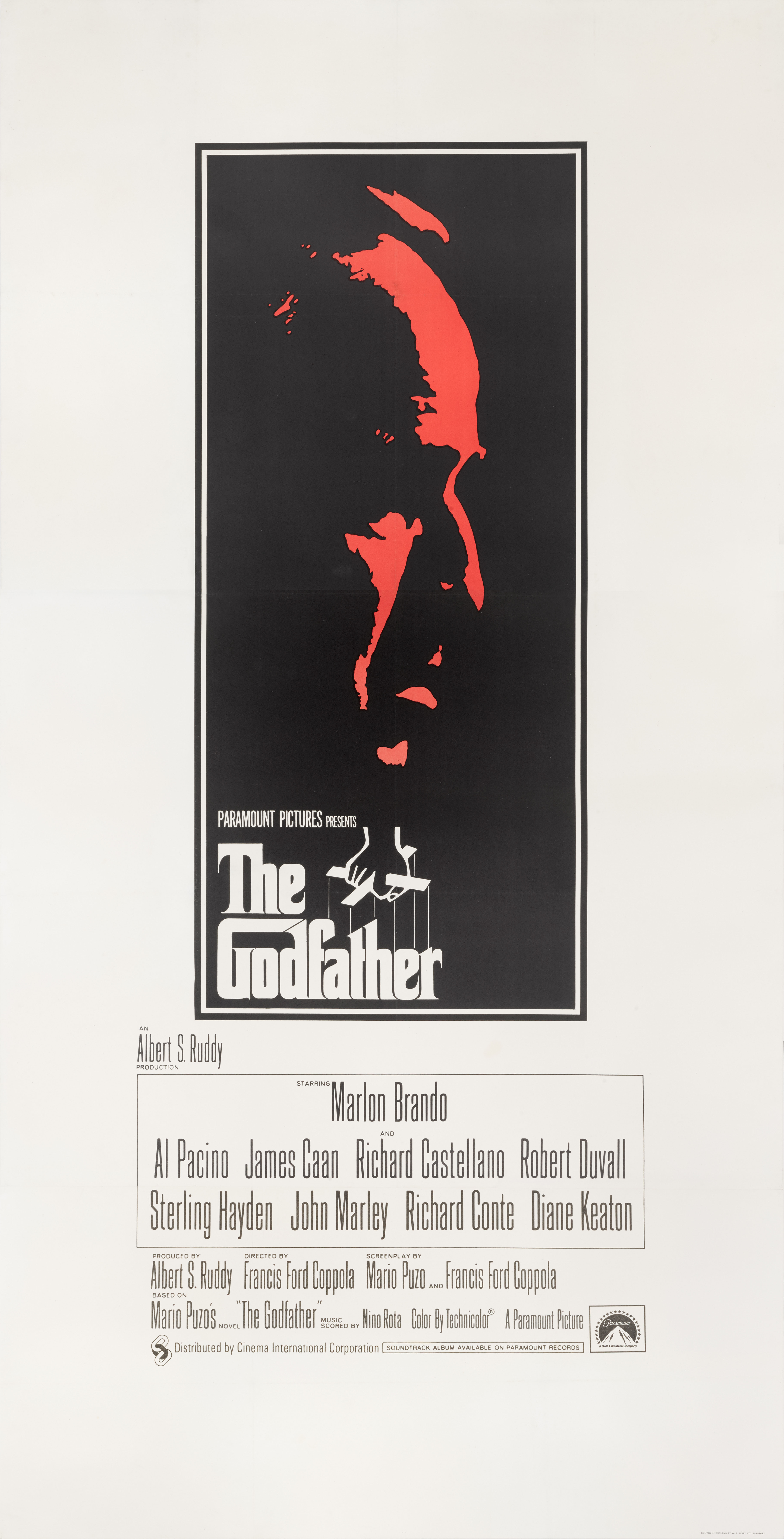 イギリス版！★ゴッドファーザー The Godfather 額付 ポスター イギリス版！☆ゴッドファーザー The Godfather 額付 ポスター Vintage