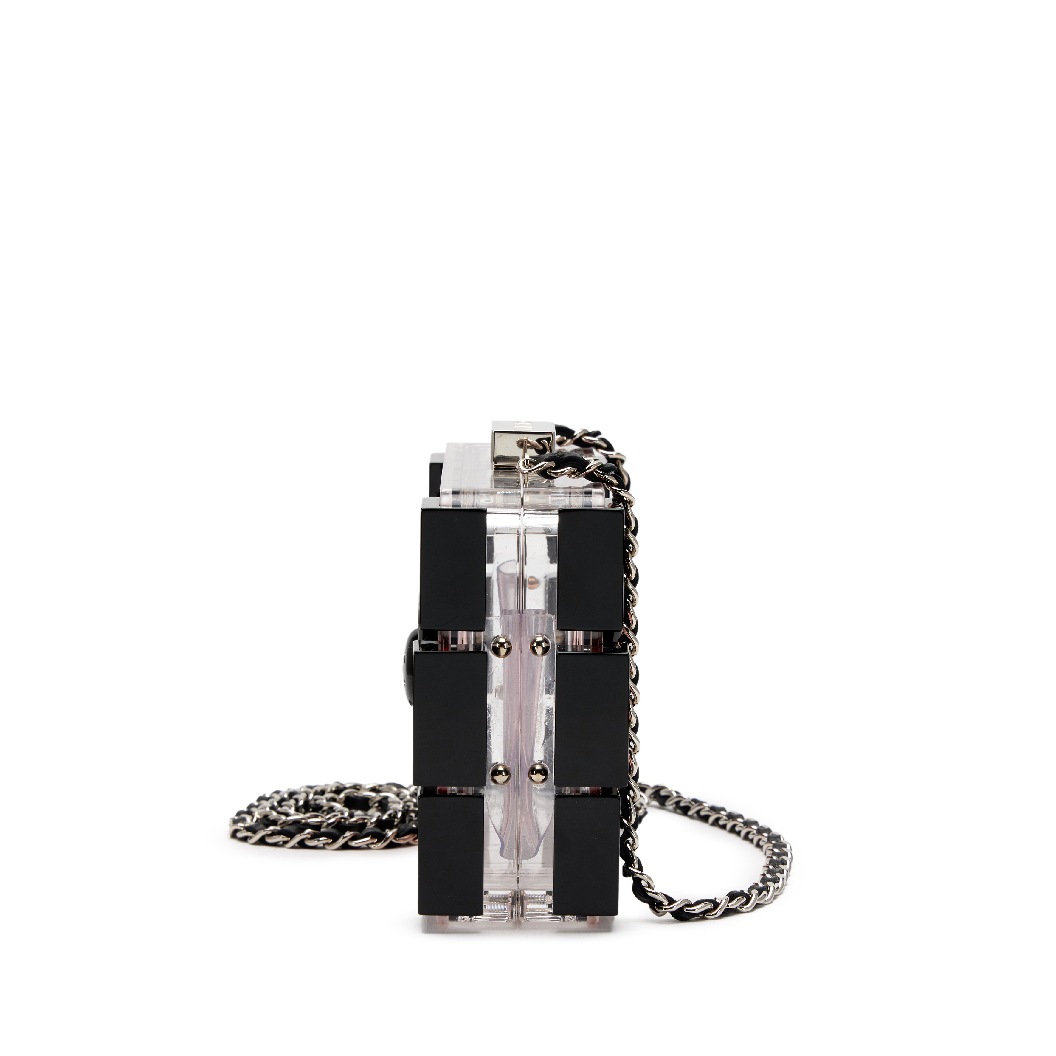 希少品　CHANEL SUPER COLLECTION 2004 Vol.17 Chanel Silver Metal And Clear Blue Plexiglass Supermarket
