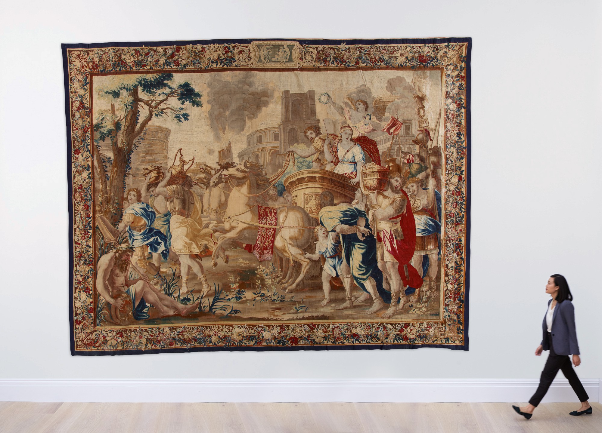 A BRUSSELS TAPESTRY OF MARC ANTONY AND CLEOPATRA, AFTER DESIGNS BY