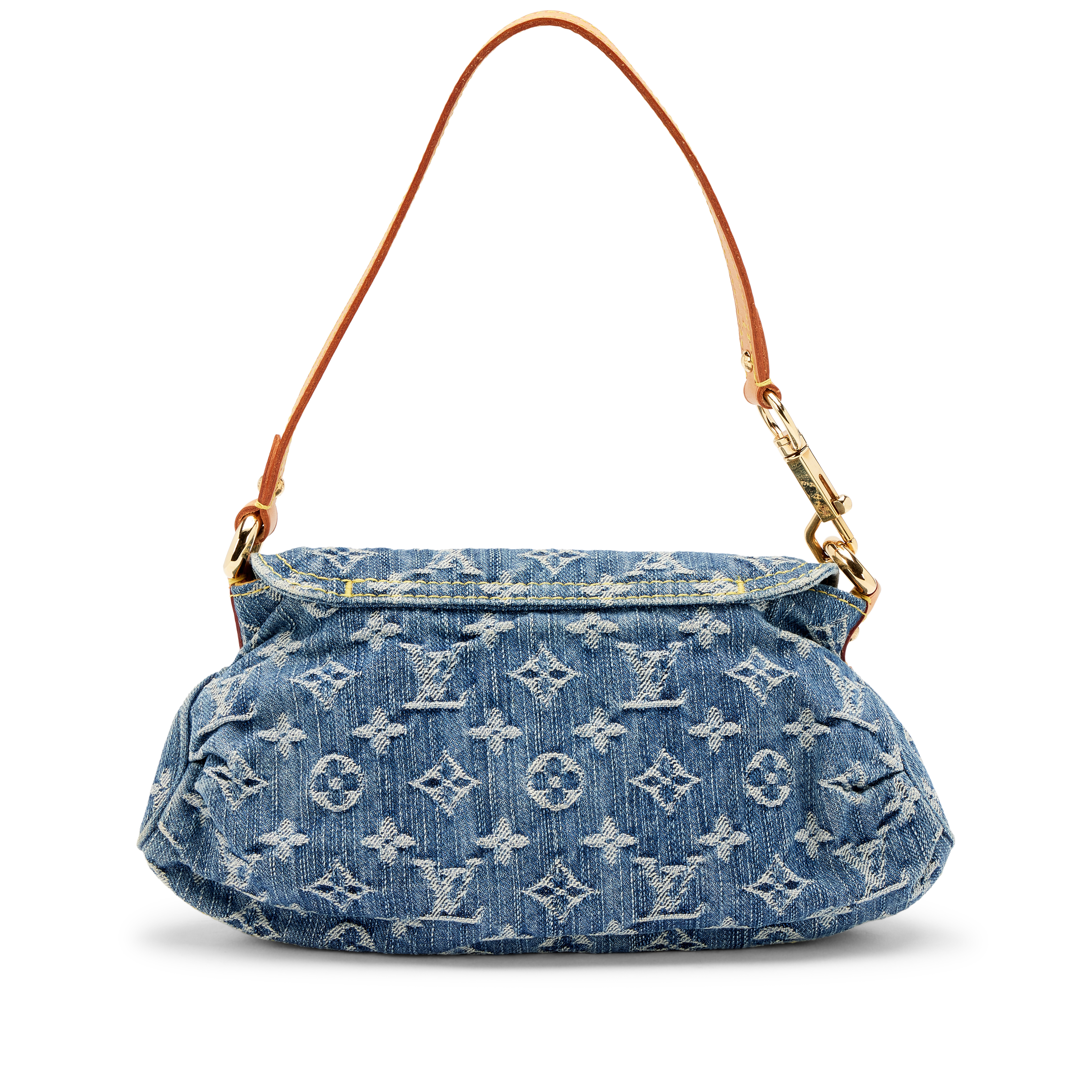 バッグ Louis Vuitton M95216 MINI PLEATY DENIM Louis Vuitton Blue Monogram Denim Mini Pleaty Gold Hardware, 2008