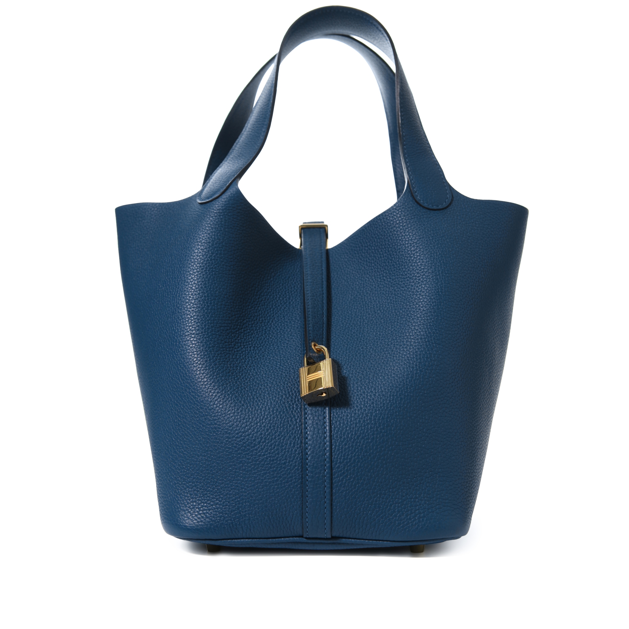 Hermès Deep Bleu Clemence Picotin Lock 22 Gold Hardware, 2020 Available ...