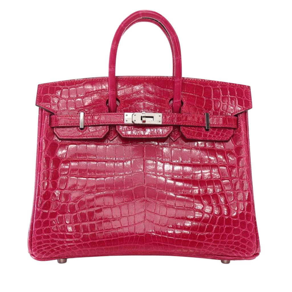 Hermès Rose Mexico Niloticus Crocodile Birkin 25 Palladium
